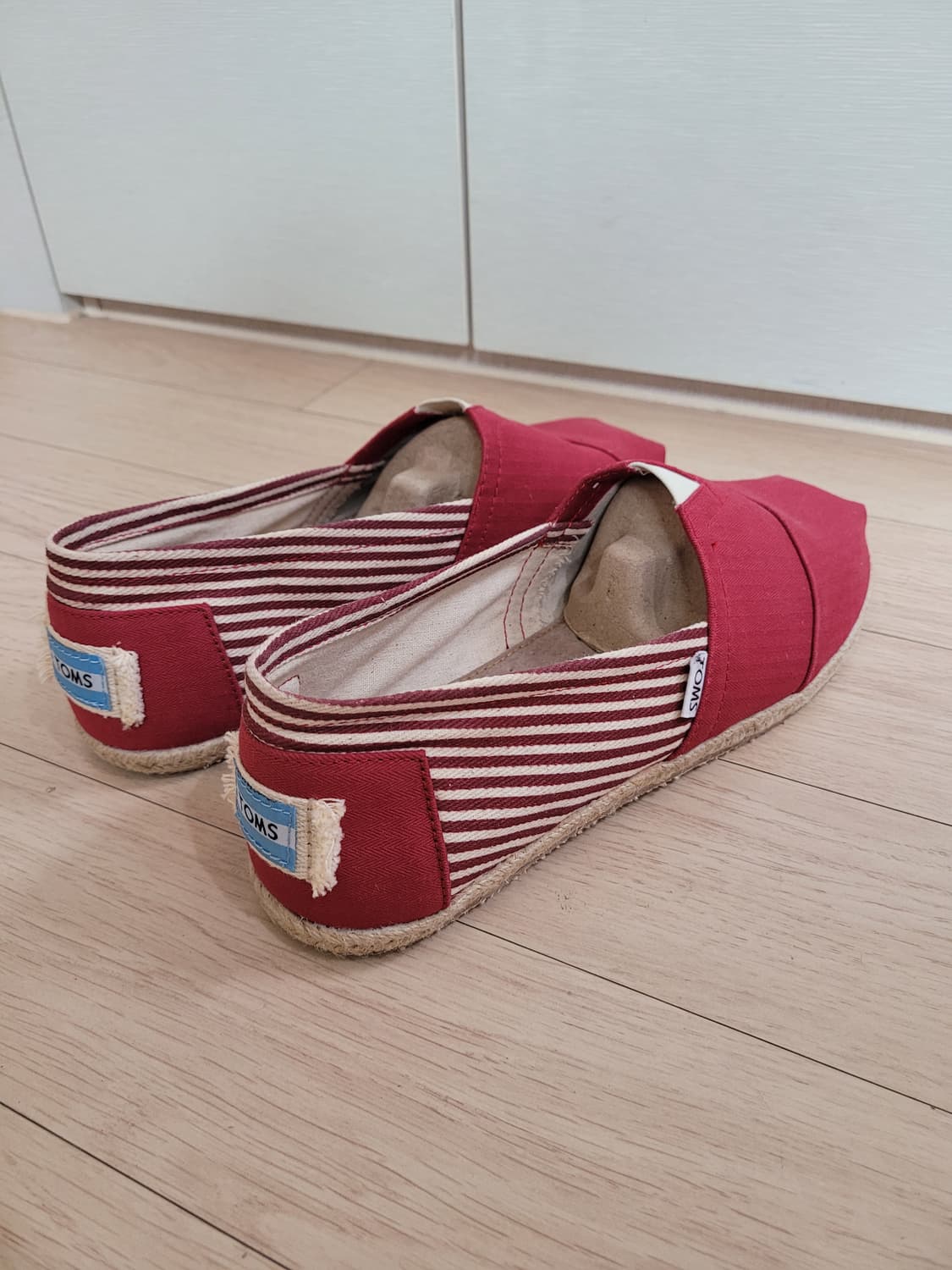 탐스 TOMS 스트라이프 캔버스 슬립온 280 레드 상품이미지4