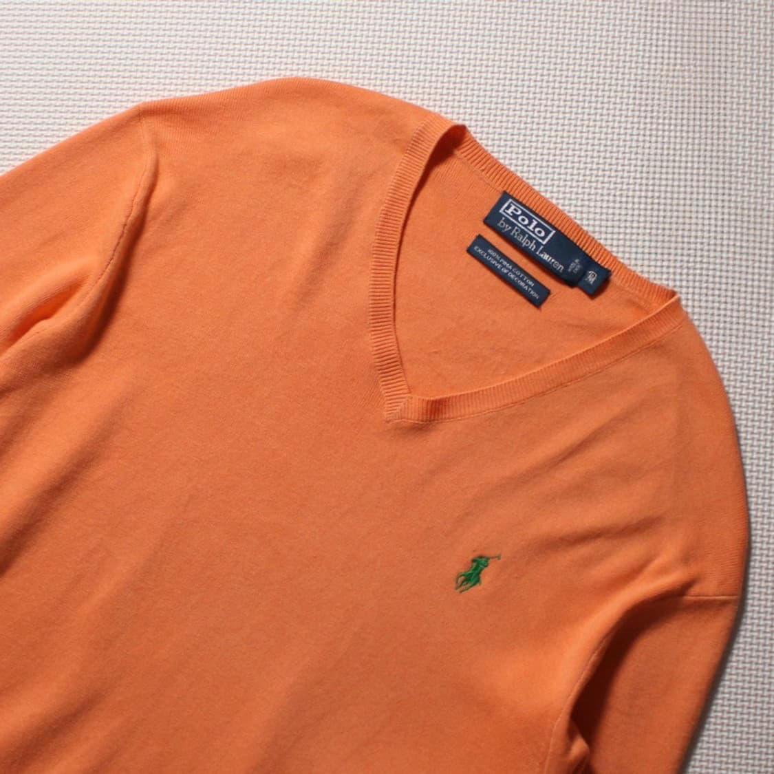 Polo 폴로 랄프로렌 오렌지 브이넥 니트 상품이미지3