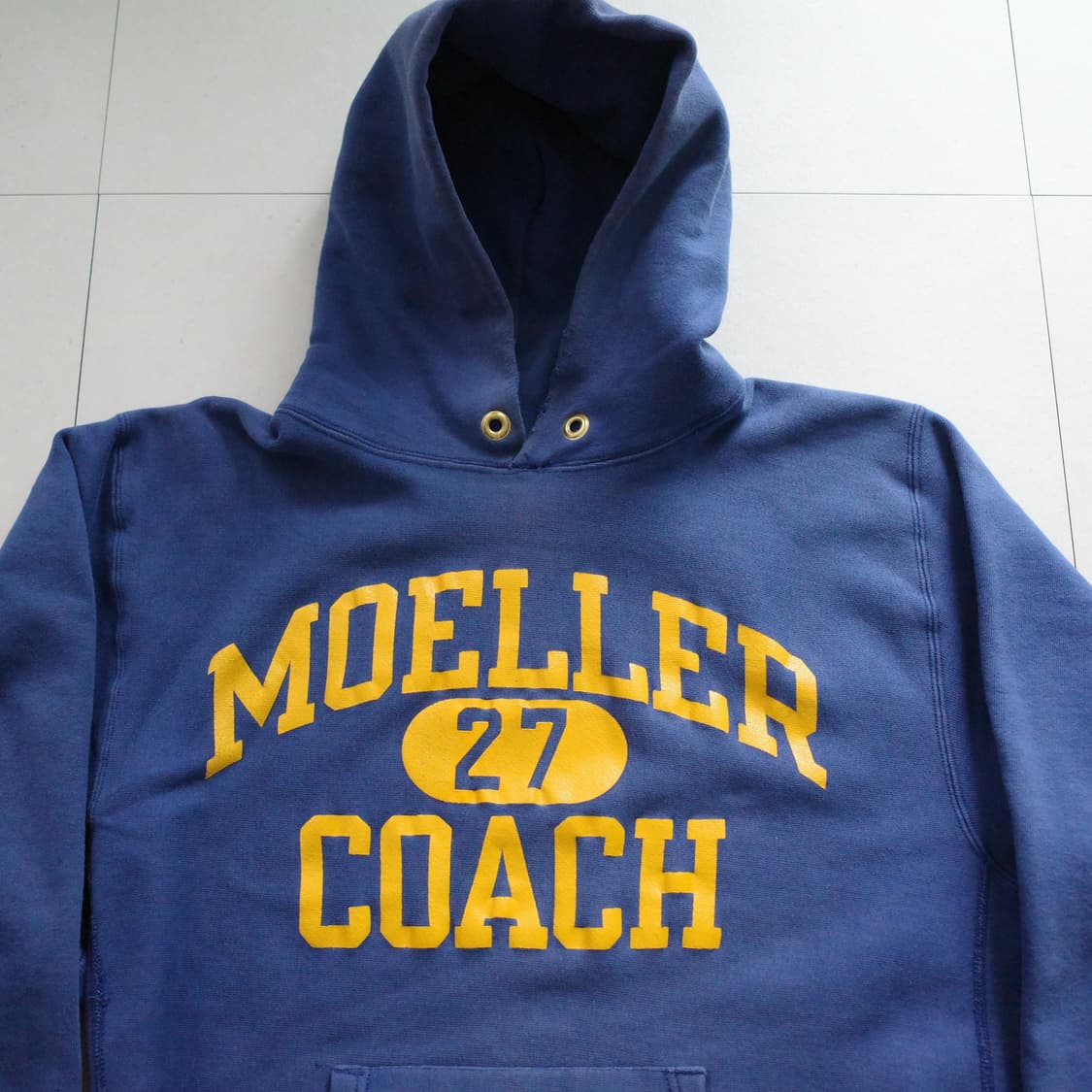 80s 챔피온 리버스위브 USA제 후드 네이비 XL 상품이미지2