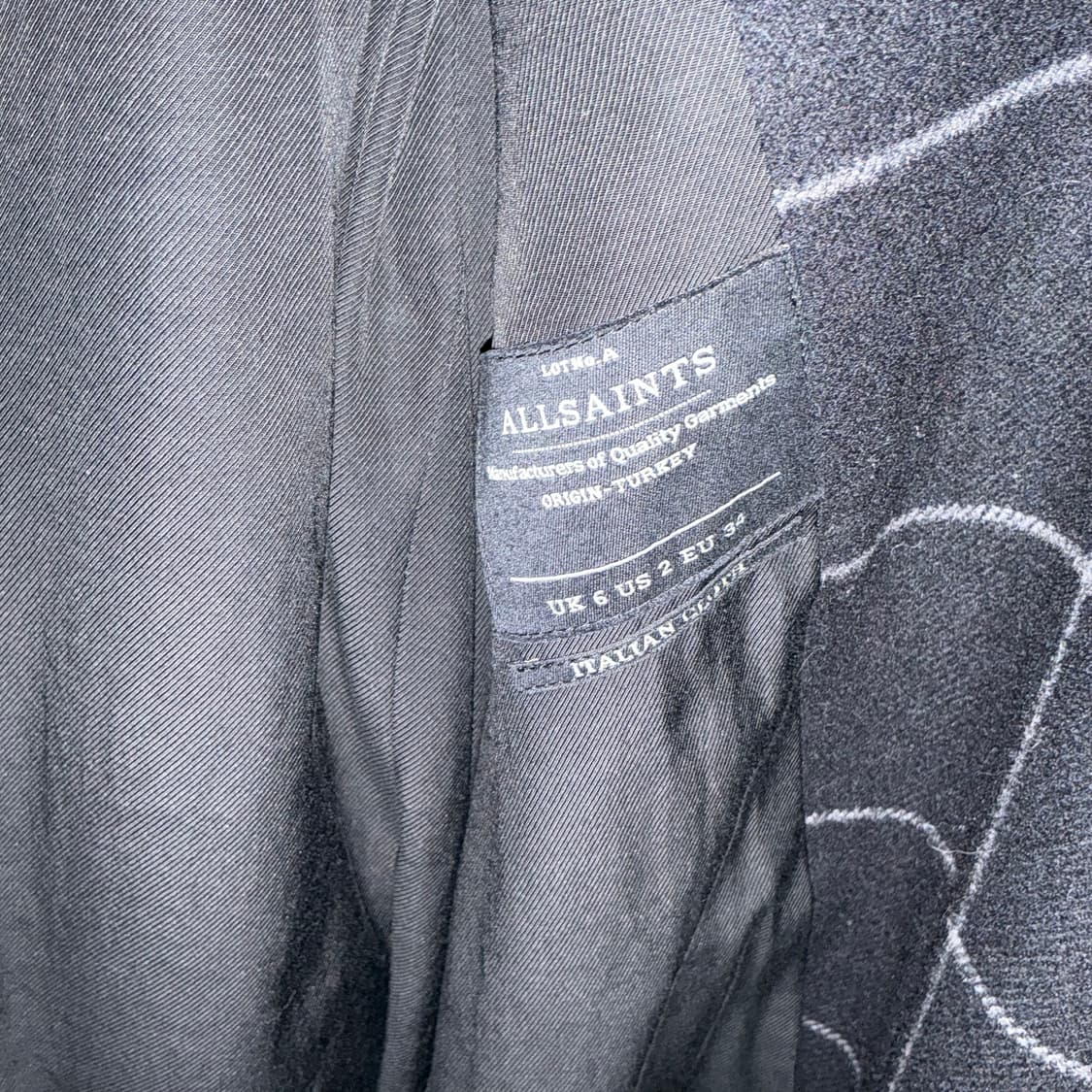 올세인츠 울 체크 코트 상품이미지2