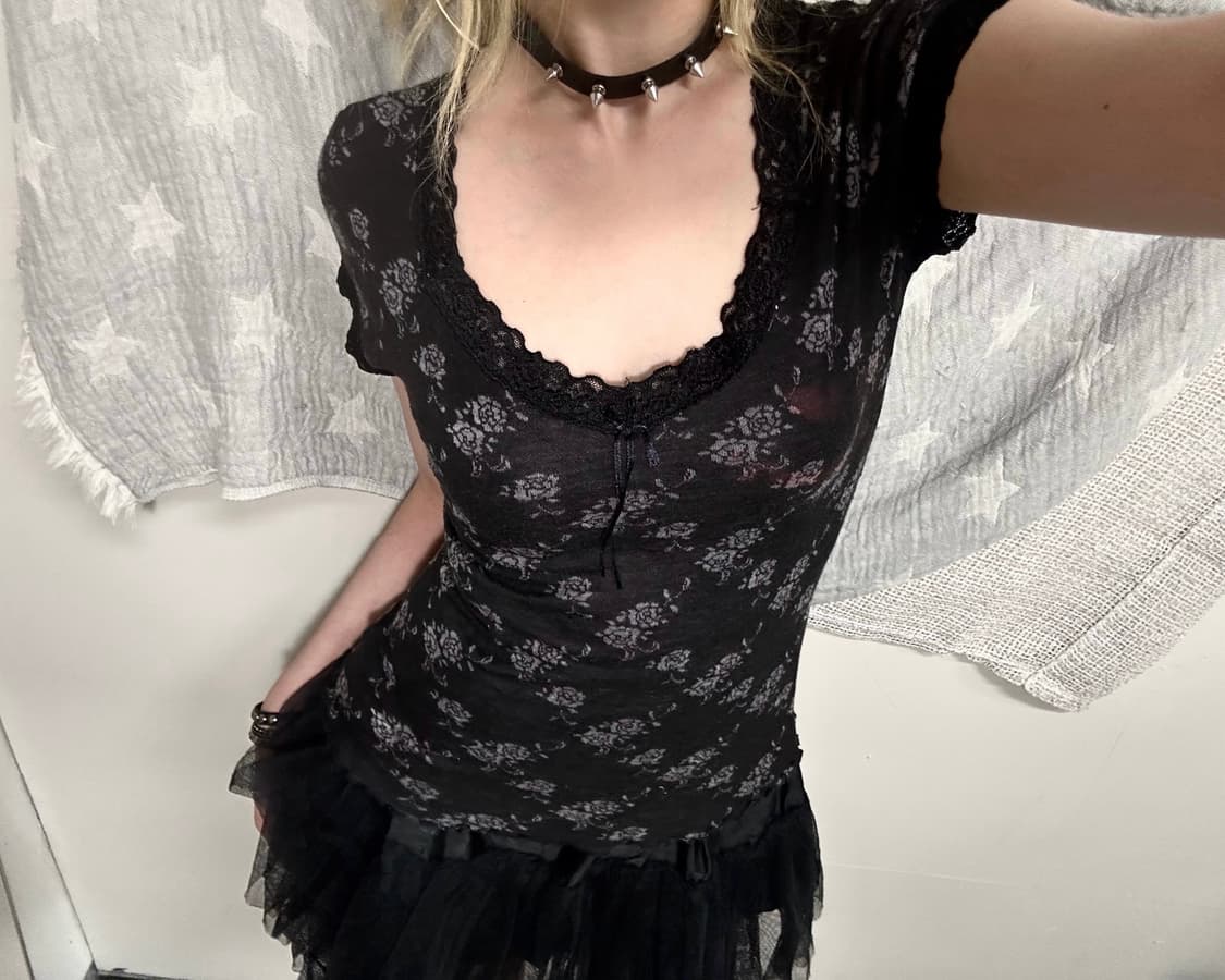 gothic laced top 상품이미지3
