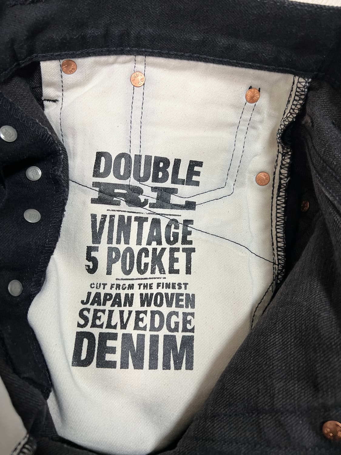 택포47) RRL 더블알엘 빈티지파이브포켓 블랙 온 블랙 32x30 상품이미지4