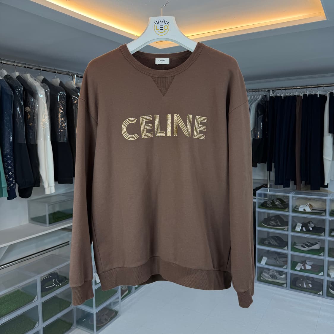 [리오브] 셀린느 스티치 로고 맨투맨 상품이미지1