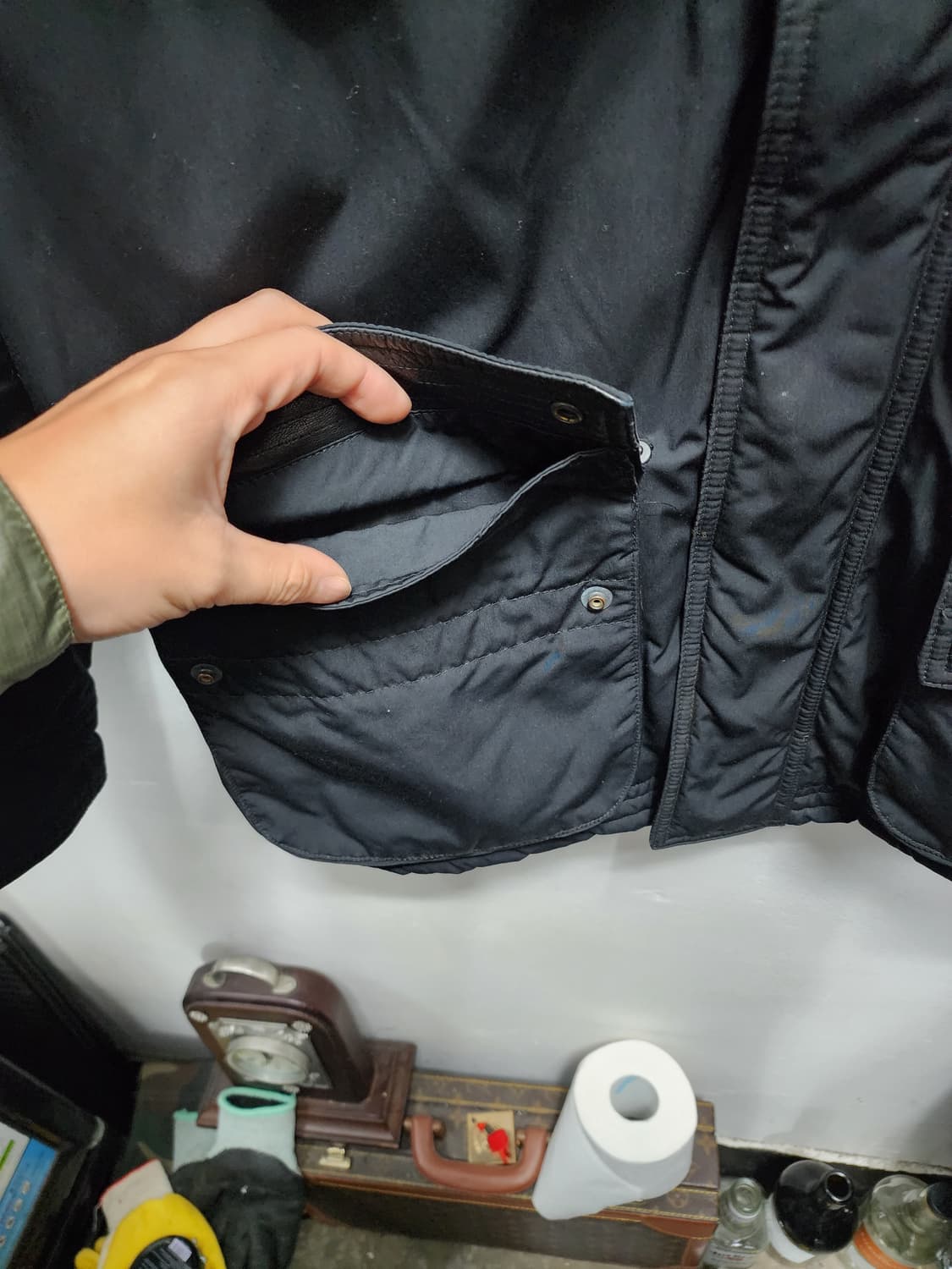 폴로 유틸리티 헌팅 가죽배색 커뮤터 누빔점퍼 상품이미지9