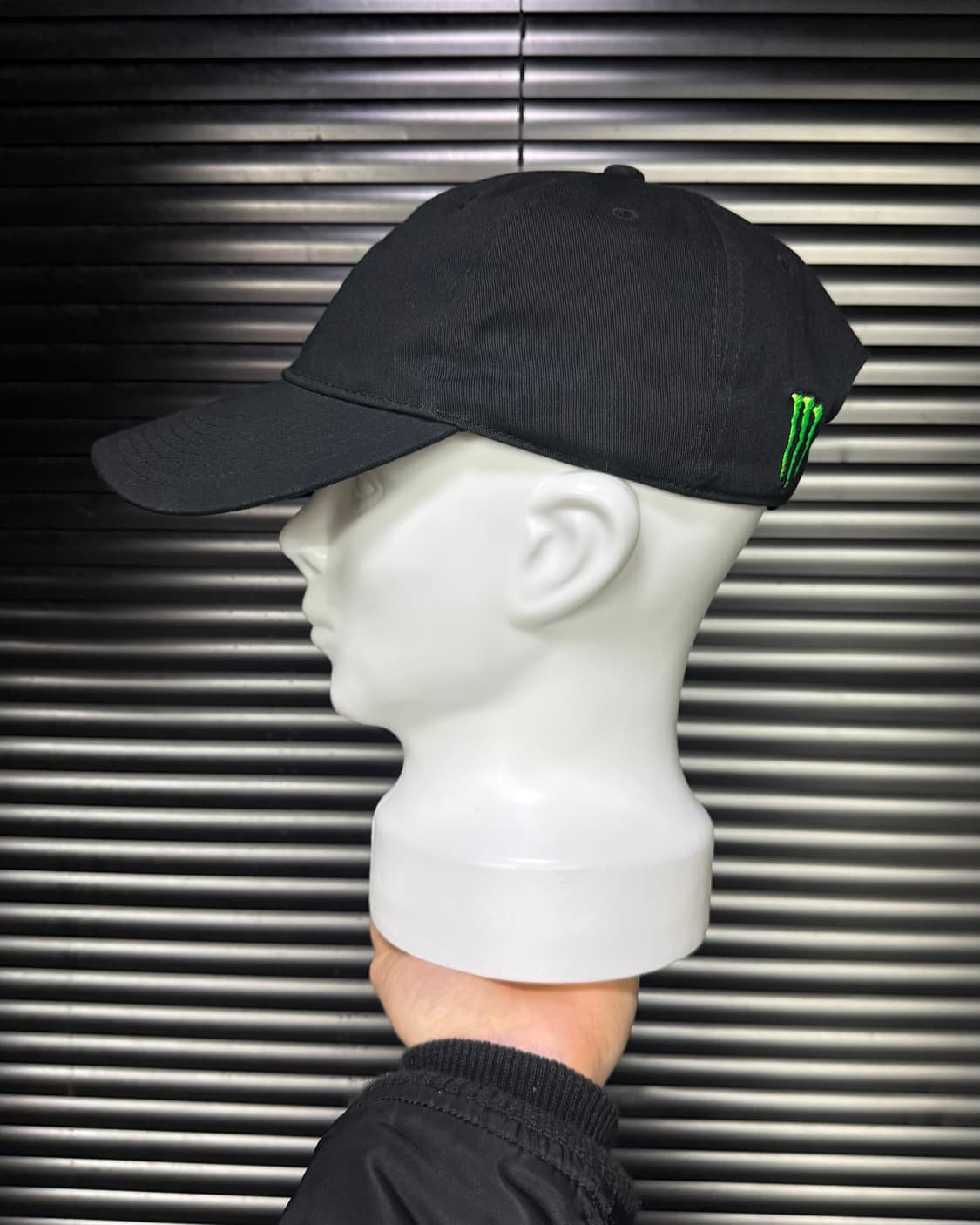 몬스터 에너지 드링크 M 로고 자수 스트릿 펑크 블랙 야구 모자 볼캡 상품이미지2