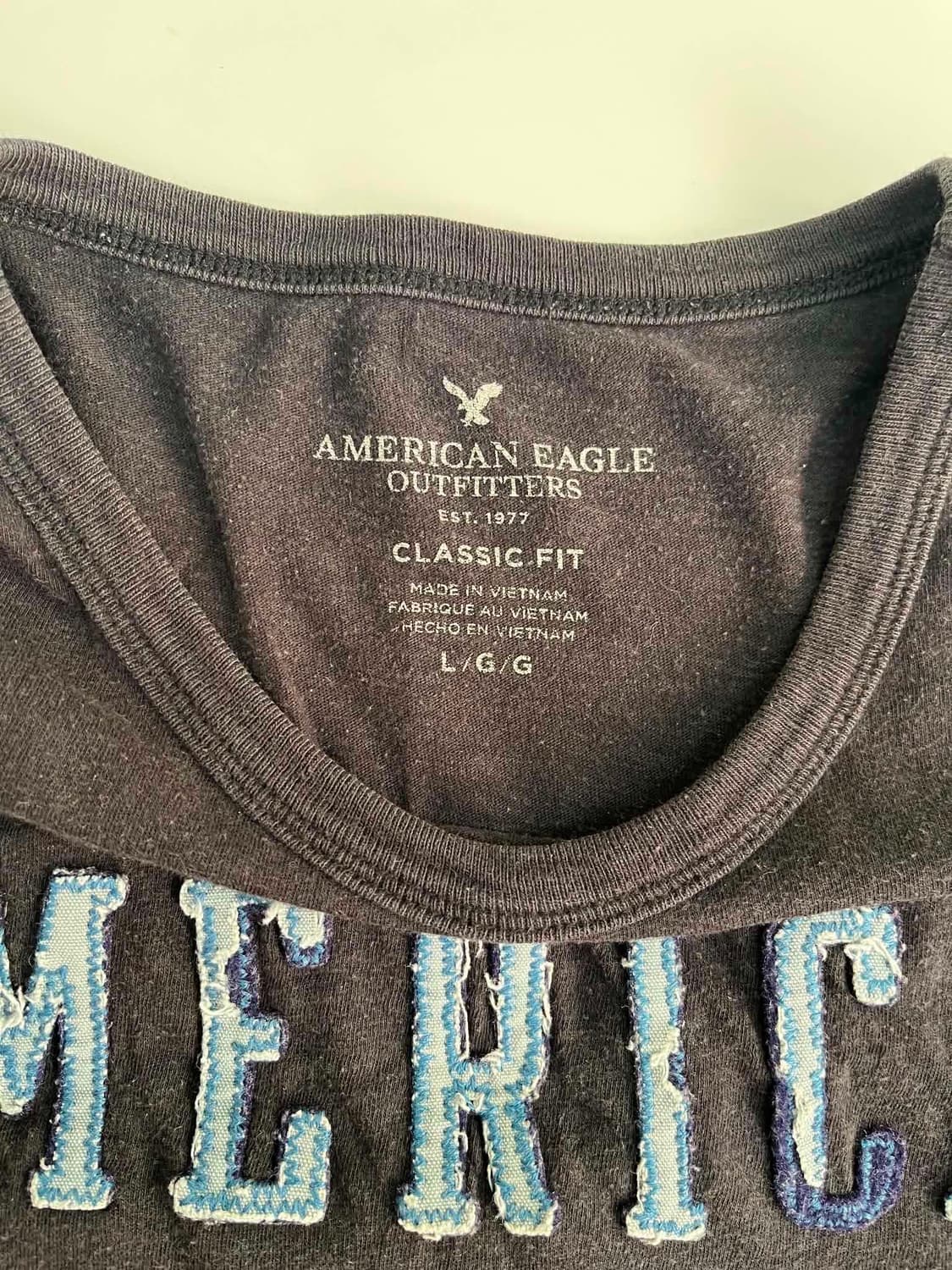 [L] American Eagle 아메리칸 이글 1977 올드스쿨 반팔  상품이미지4