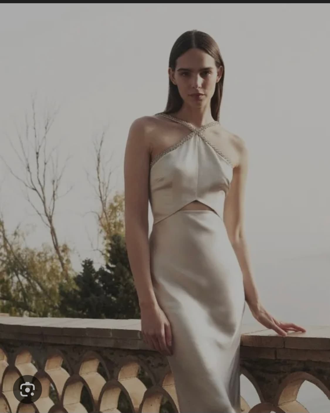 SELF PORTRAIT Champagne Satin maxi dress 상품이미지2