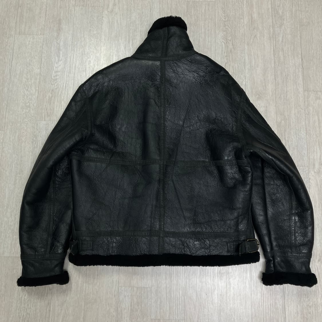 [L] jk멤버스 B-3 무스탕 블랙 상품이미지4