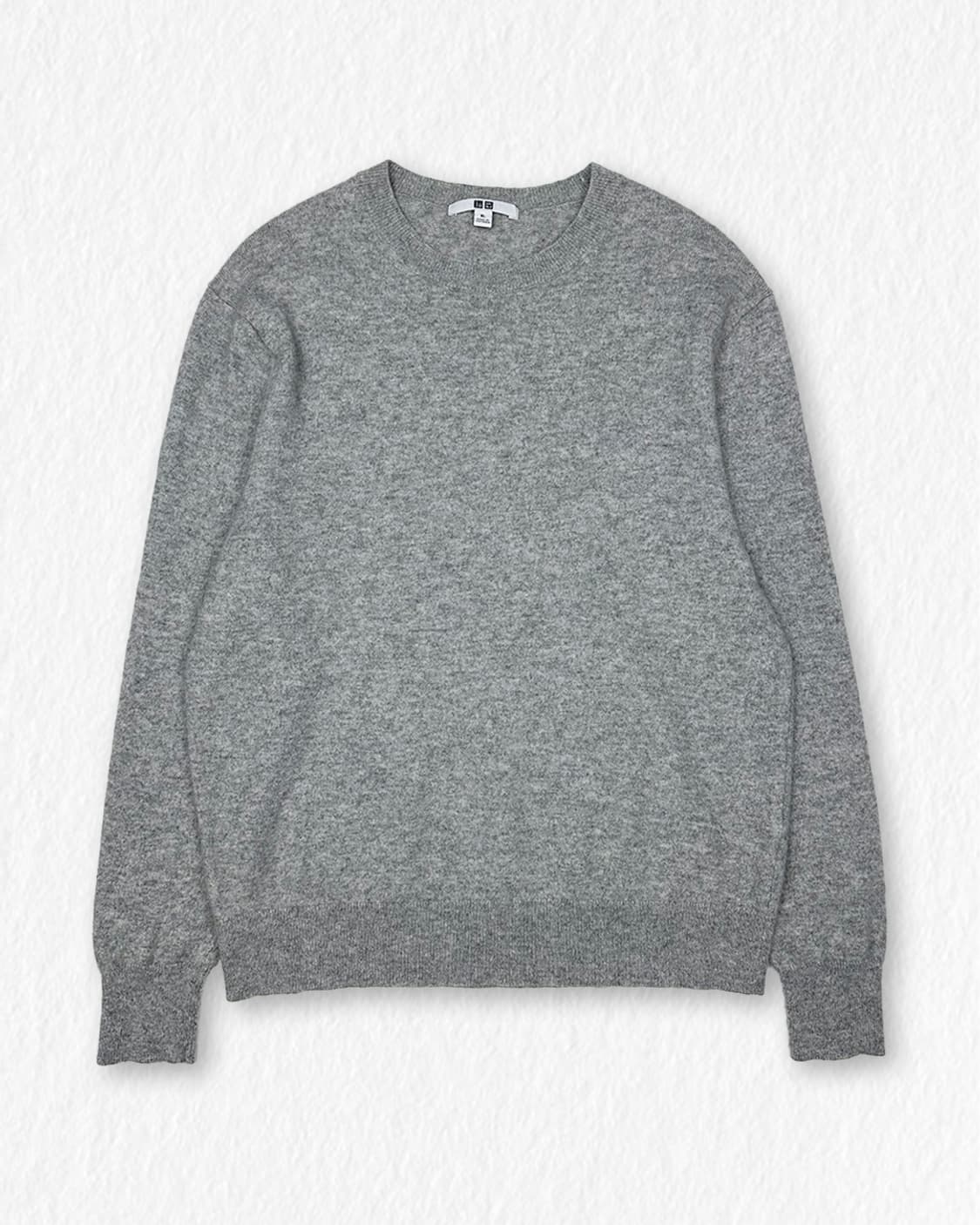 유니클로 캐시미어100% 니트 그레이 상품이미지1