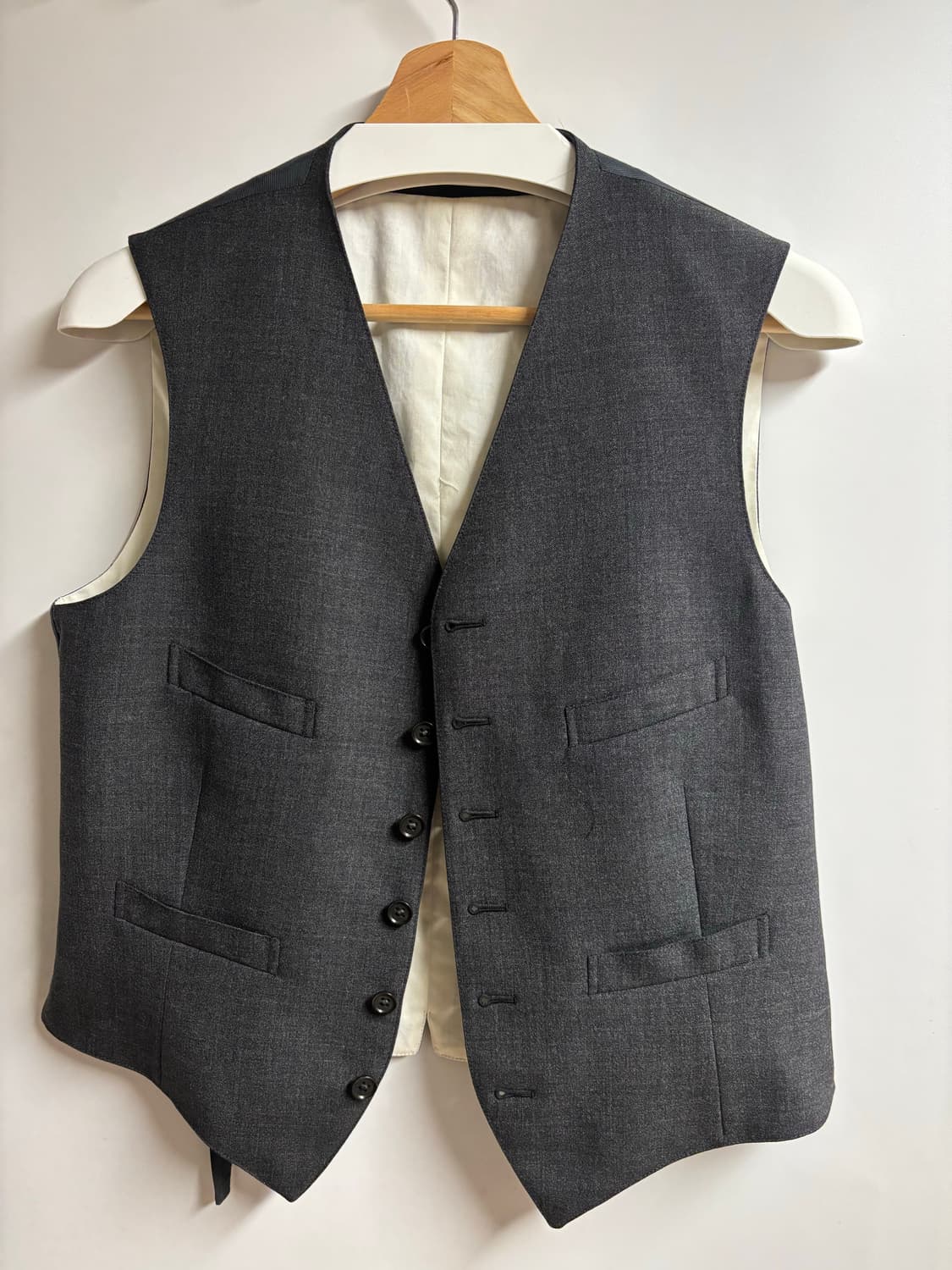 [38S/30] RRL 3피스 울수트 베스트 차콜 상품이미지2