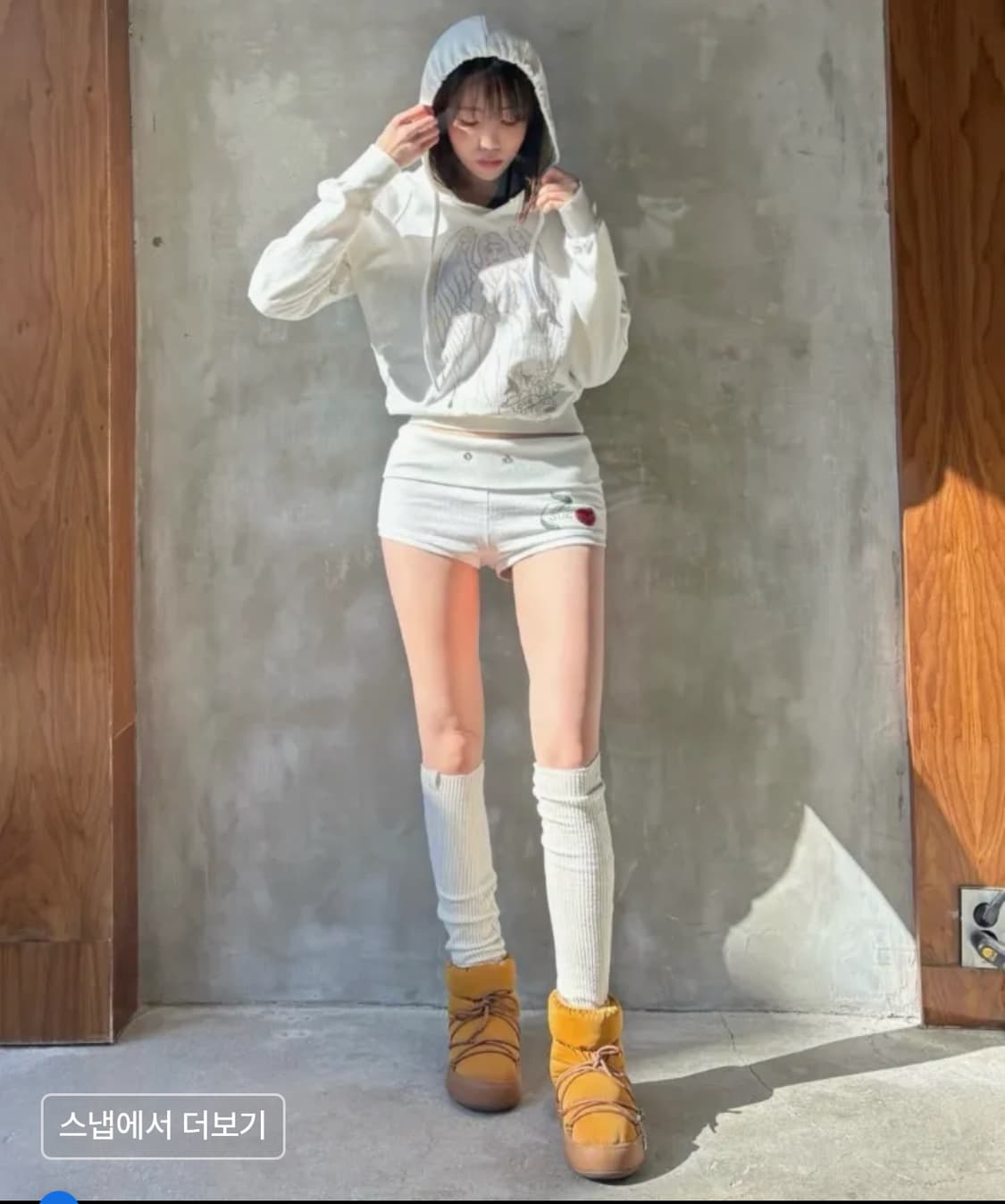 (새상품) 스컬프터X에드하디 엔젤 후드 화이트 xs 상품이미지3