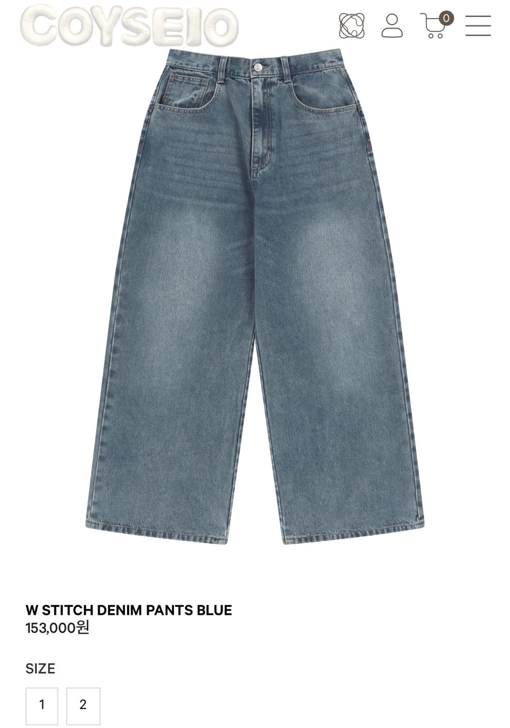 W STITCH DENIM PANTS BLUE 상품이미지1
