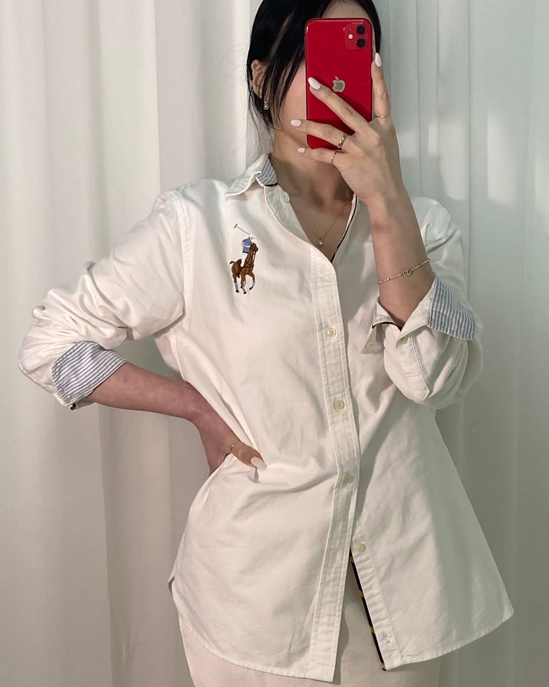 폴로 빅포니 화이트 셔츠 상품이미지1