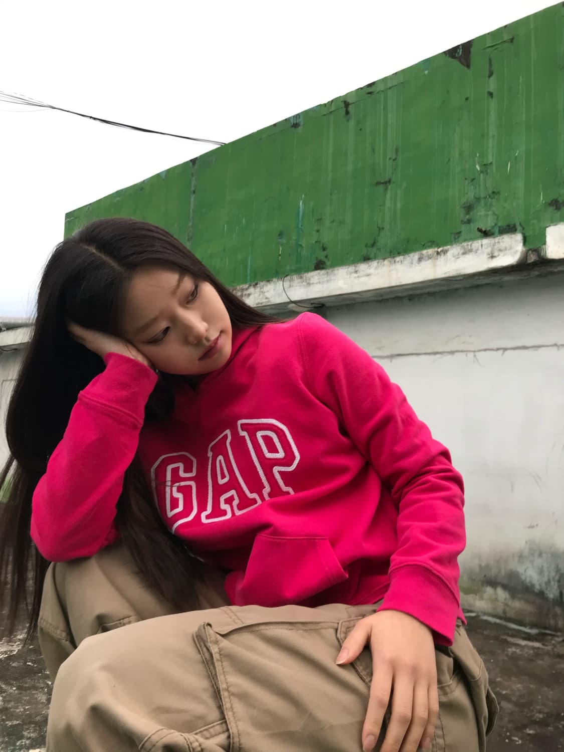 갭 핫핑크 후드티  상품이미지5