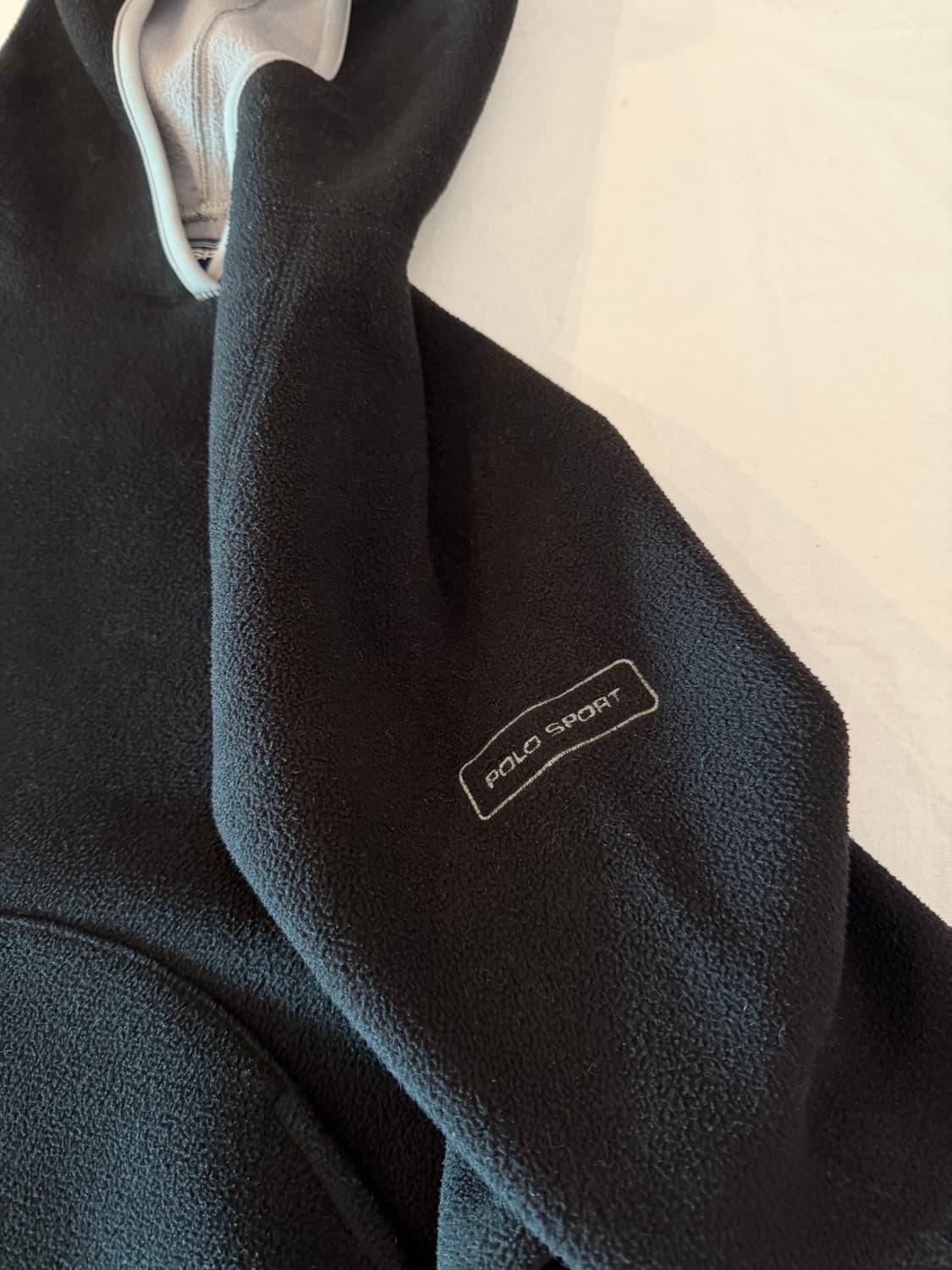 90s 폴로 스포츠 암로고 플리스 후드티 블랙 상품이미지3
