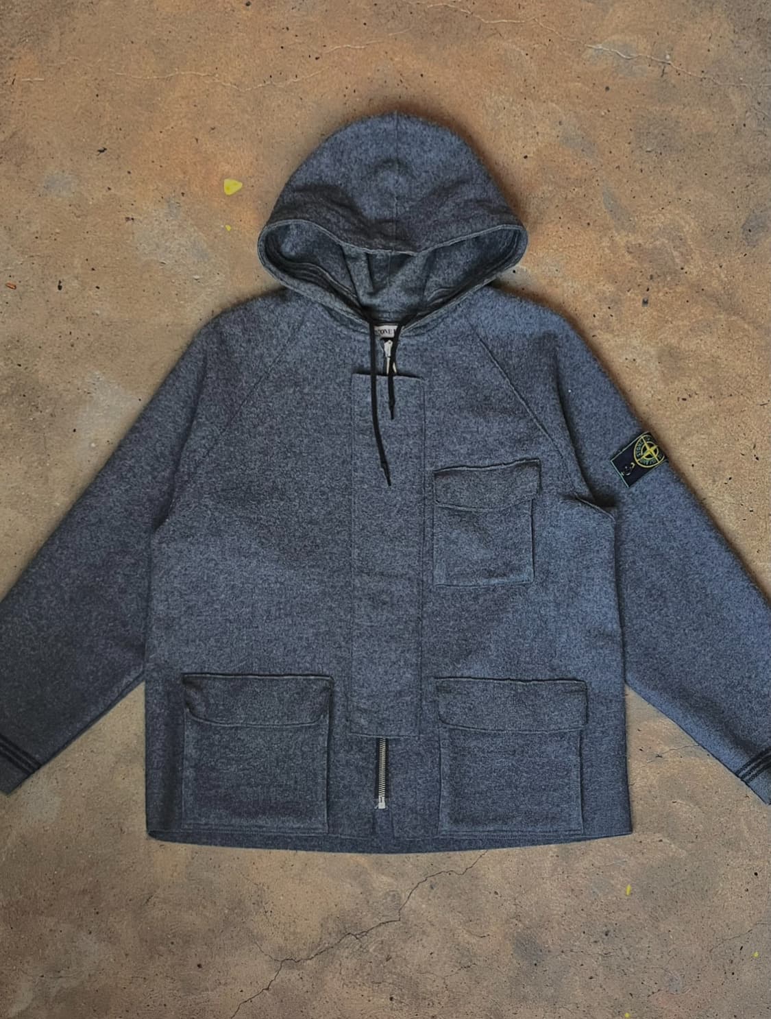 [L]92AW 스톤아일랜드 울 후드 3포켓 숏 코트 자켓 아카이브 상품이미지3