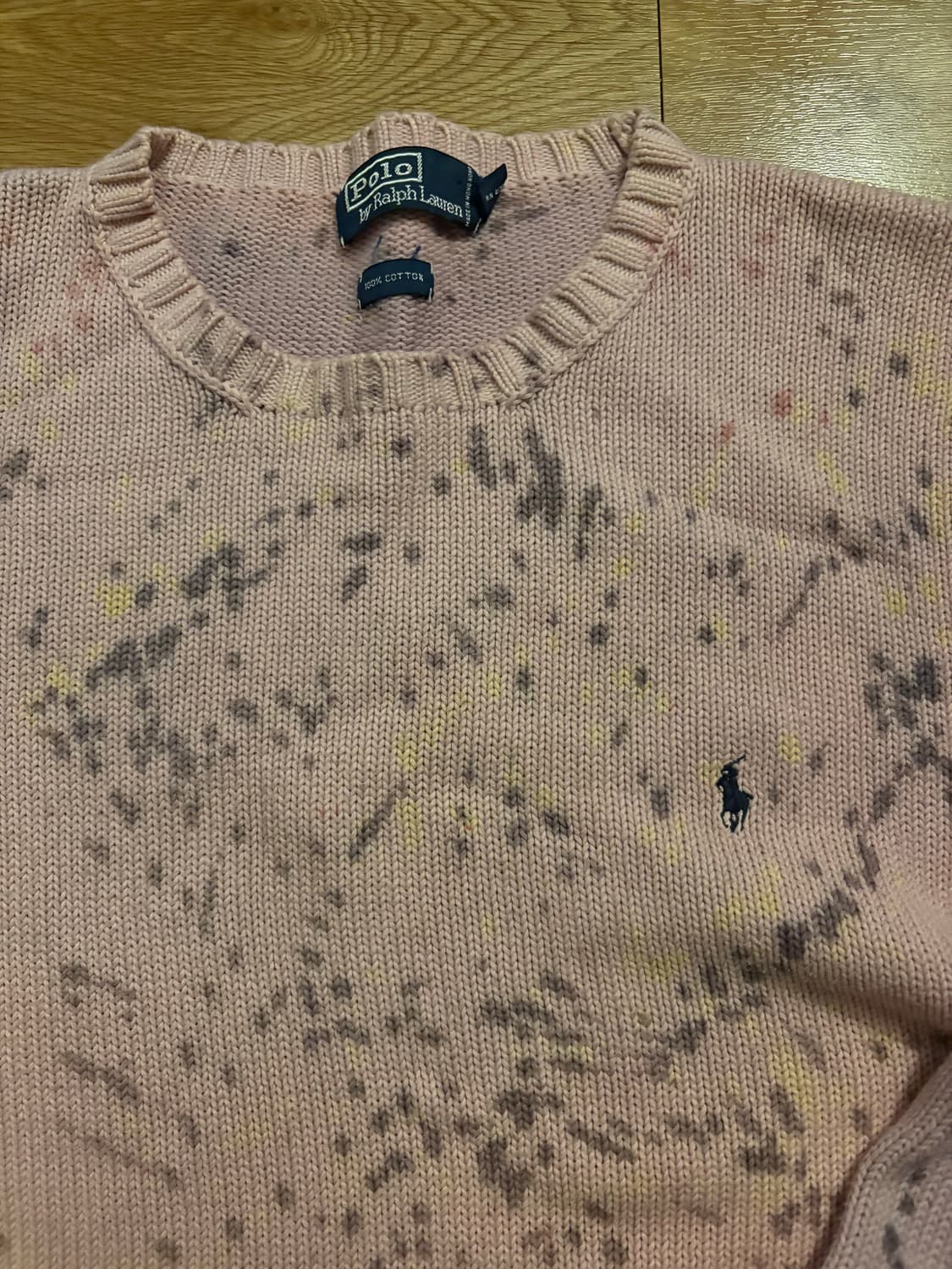 폴로 페인티드 핑크 니트 상품이미지2