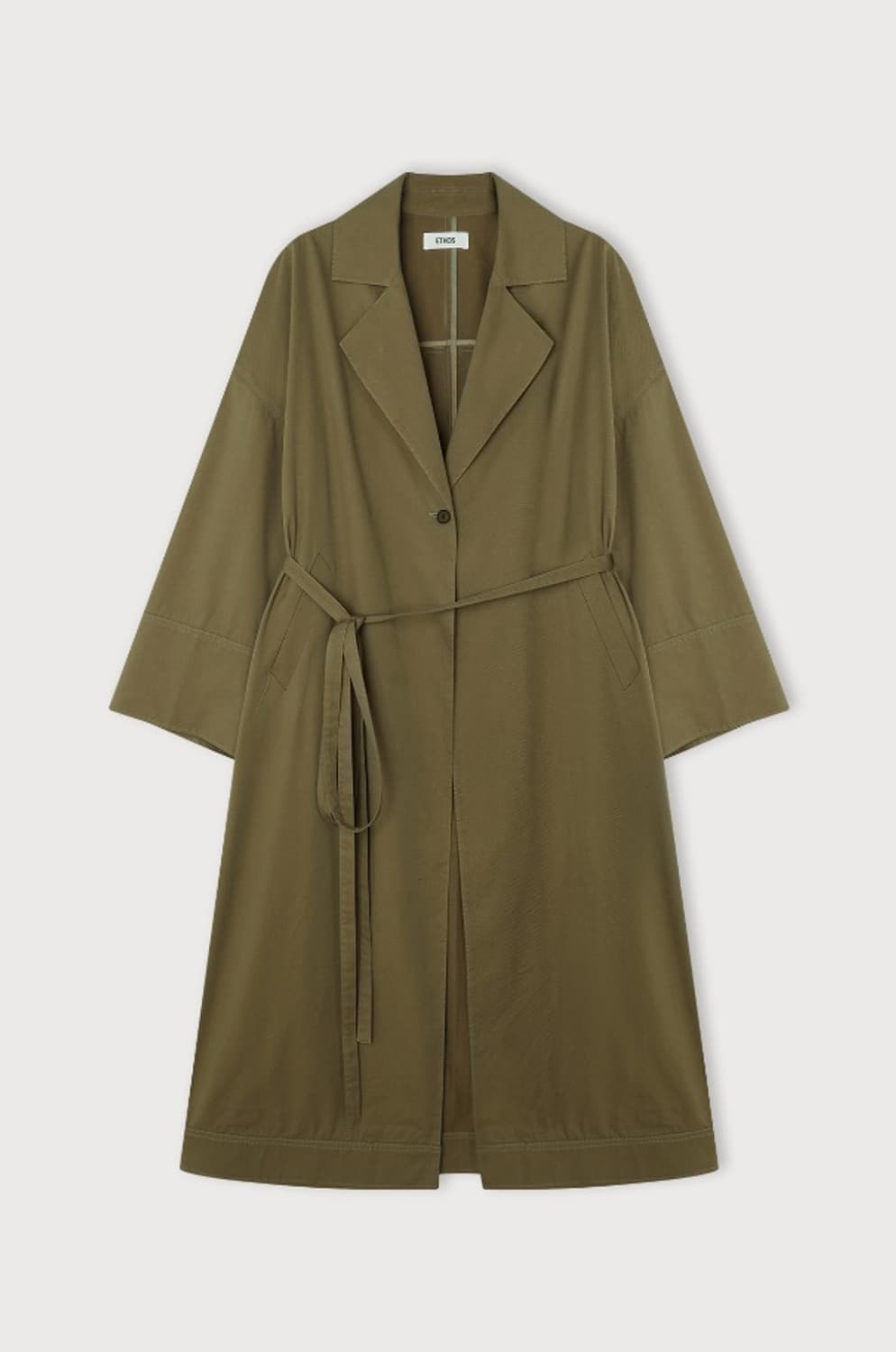 에토스 패널드 트렌치 코트 카키 상품이미지4