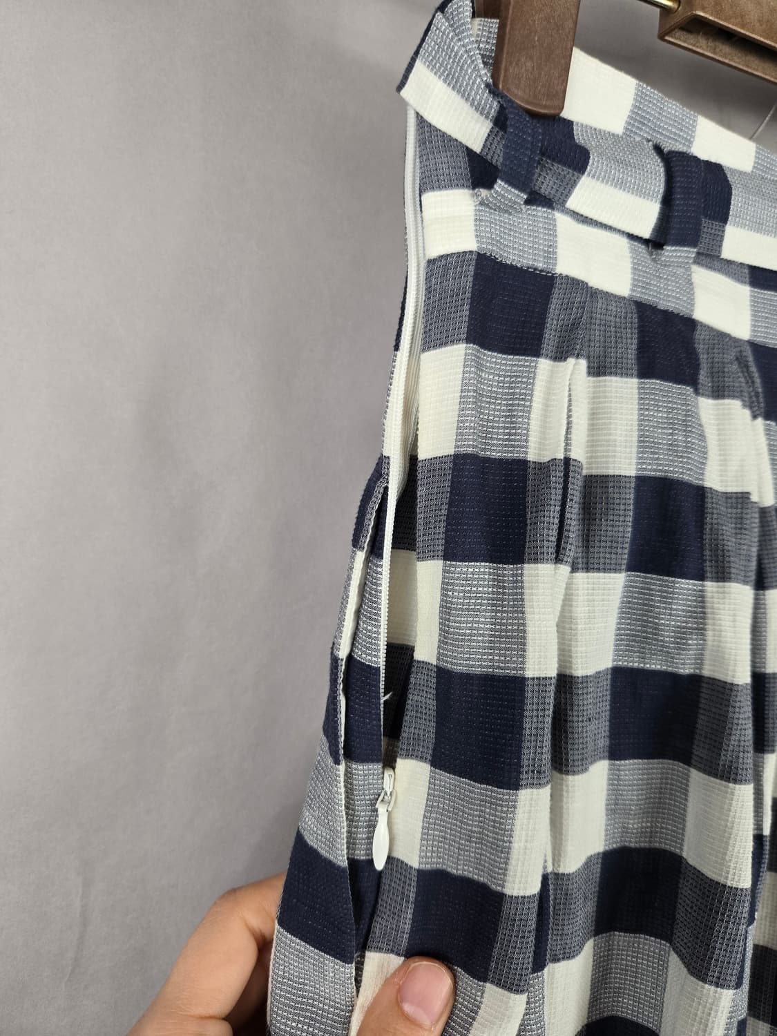 [무료배송]클럽모나코 0 여성 허리 리본 체크 플레어 미디 스커트 치마 상품이미지6