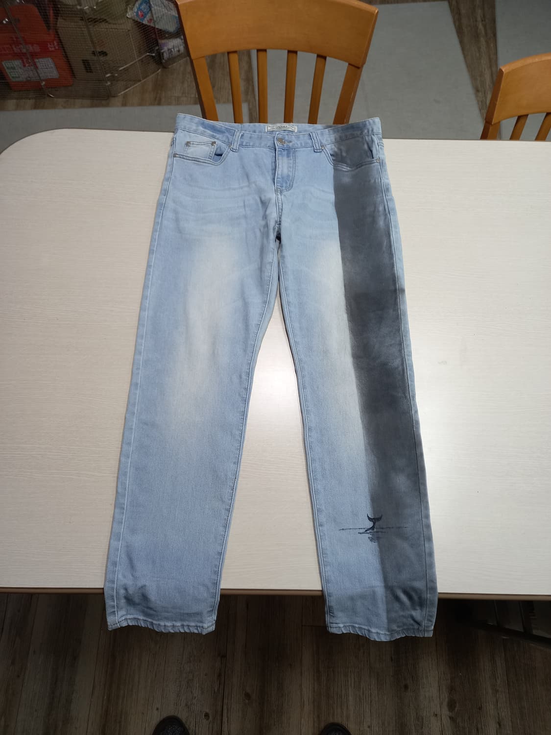 34 DIVA JEANS 스판 슬림일자 연청 커스텀 34-559 상품이미지1