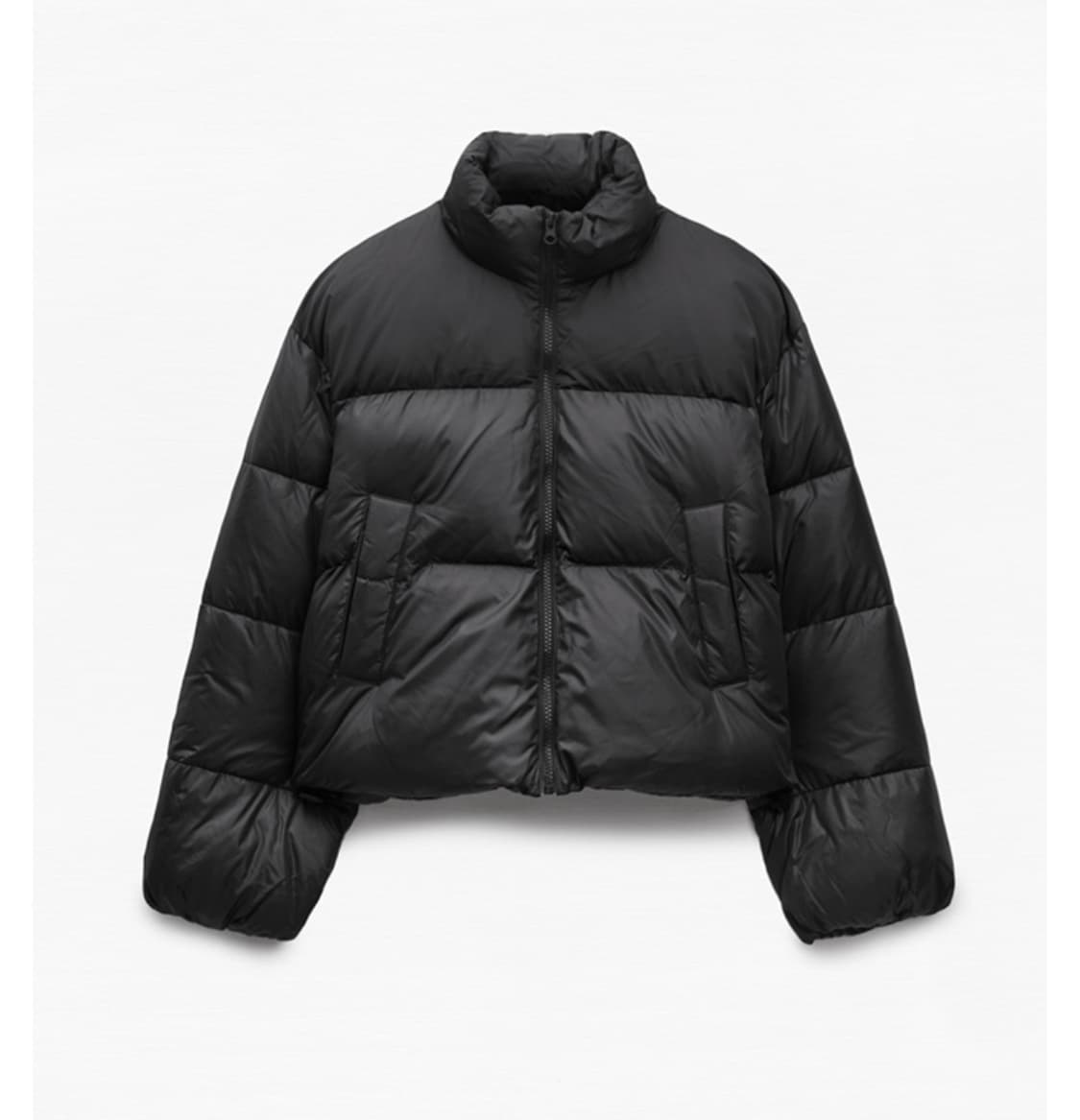 미쏘 하이넥 크롭 패딩 상품이미지1