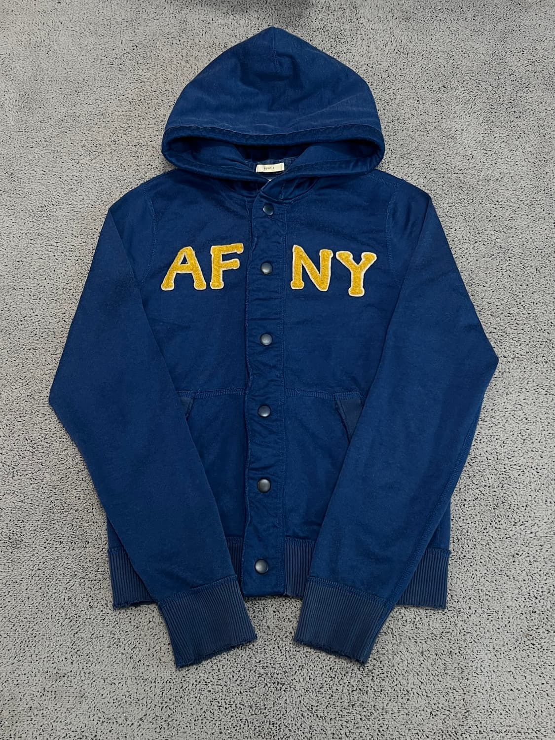 (M) 아베크롬비 버튼 후드 블루/옐로우 상품이미지1