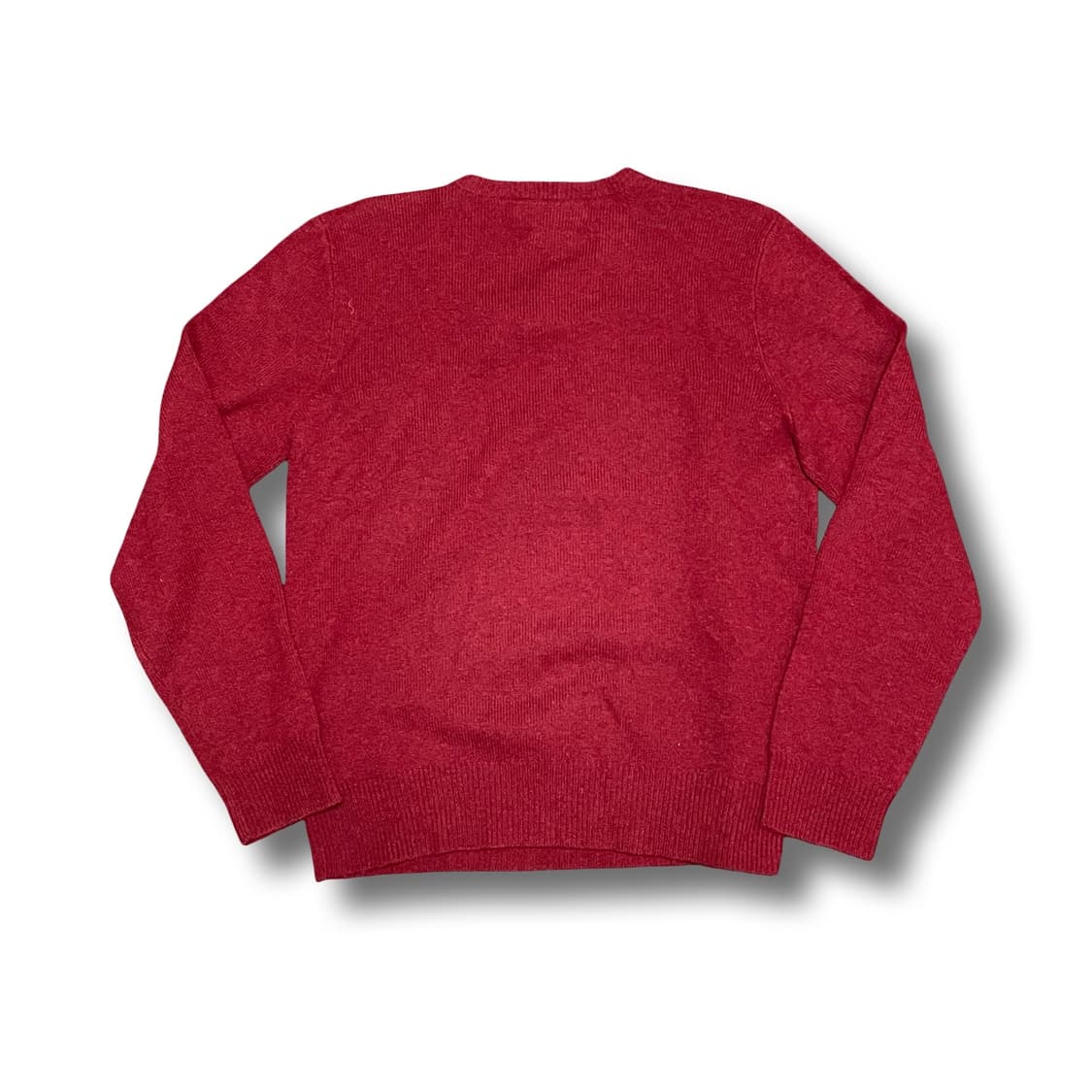 [S] 폴로 랄프로렌 빈티지 브이넥 램스 울 니트 레드버건디 상품이미지4