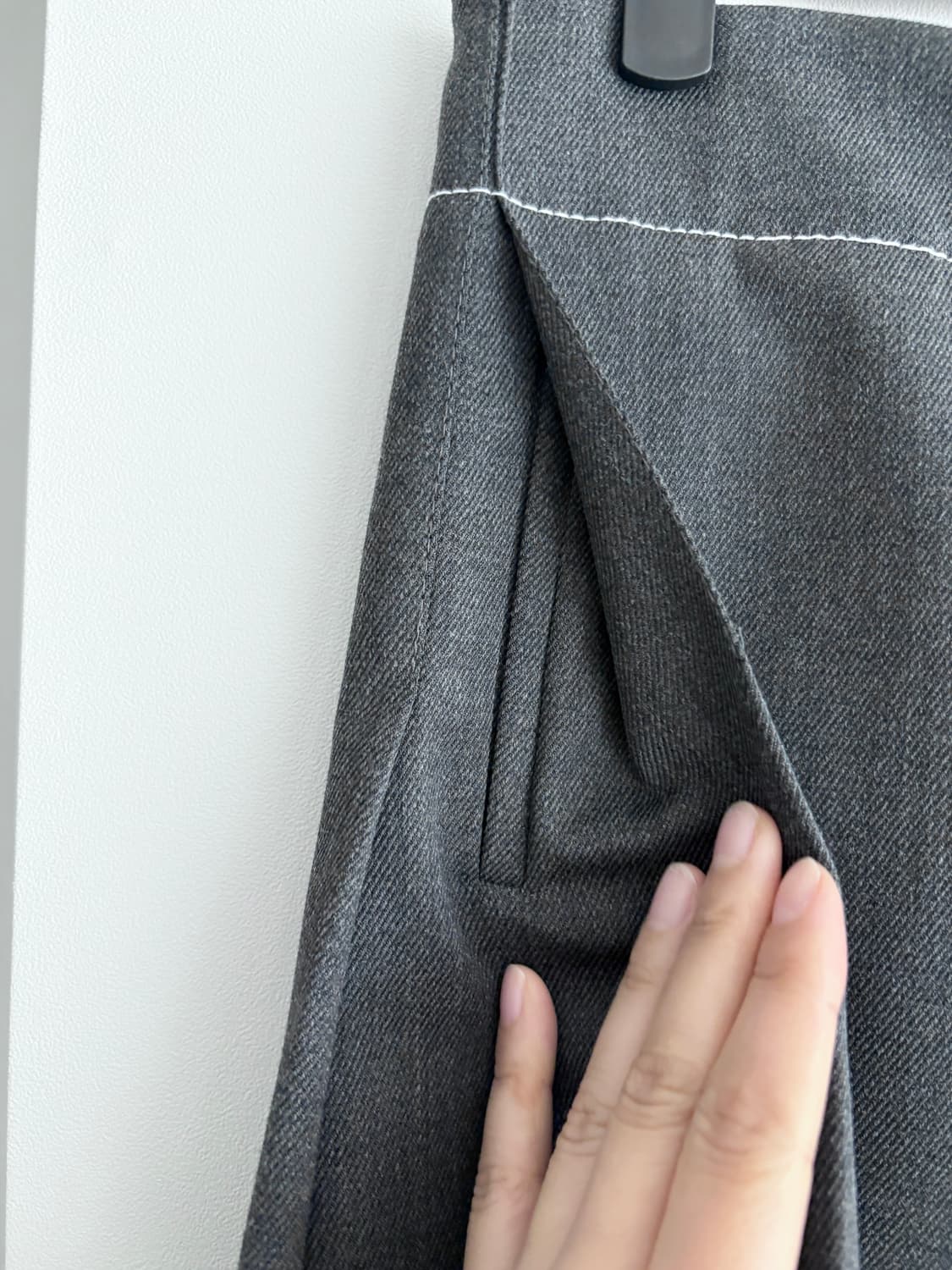 Neil Barrett 닐바렛 그레이 플리츠 스커트 38 상품이미지4