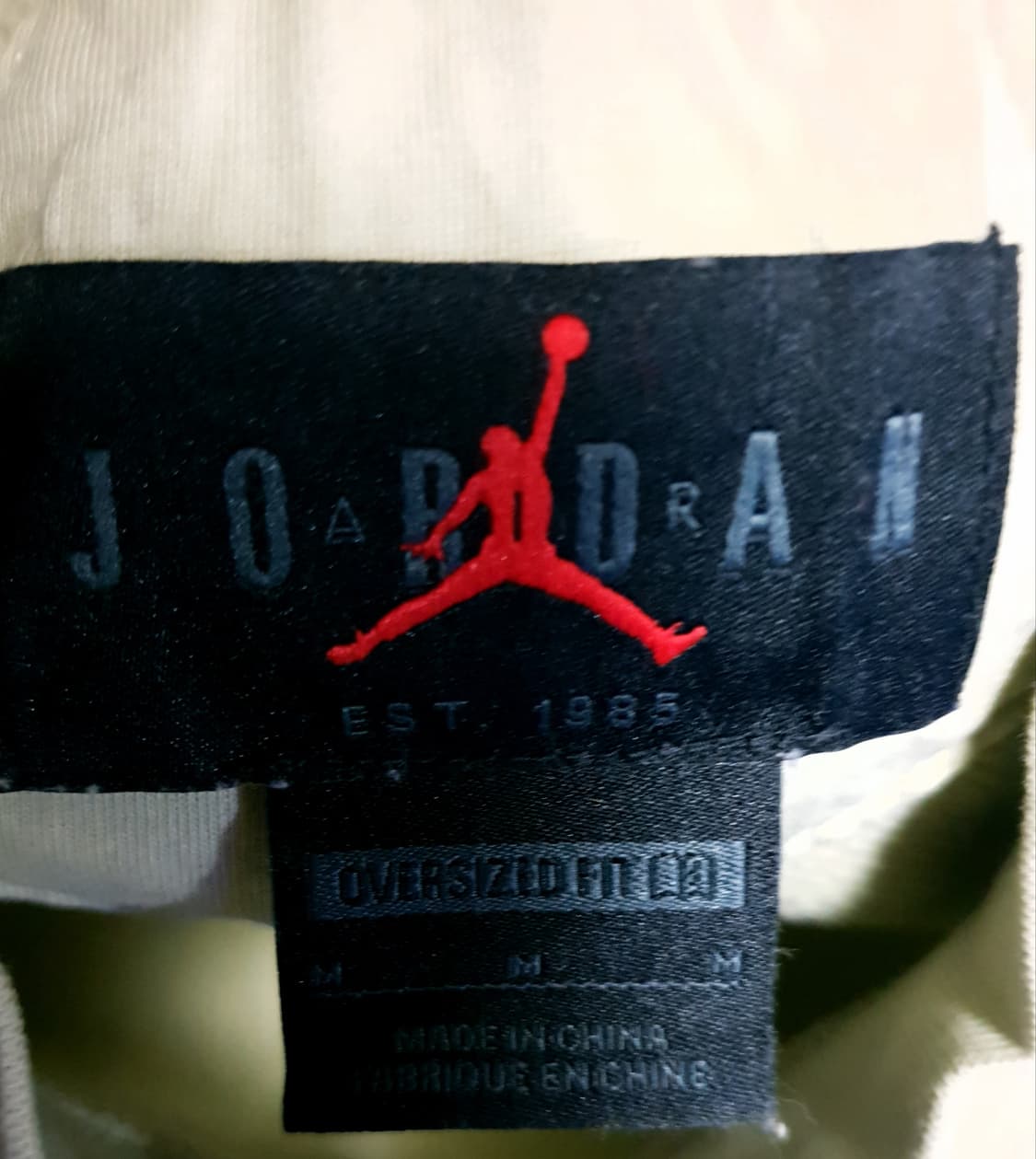 에어조던 패치로고 오버사이즈 에센셜 맨투맨 파스타치오 (M) 상품이미지3