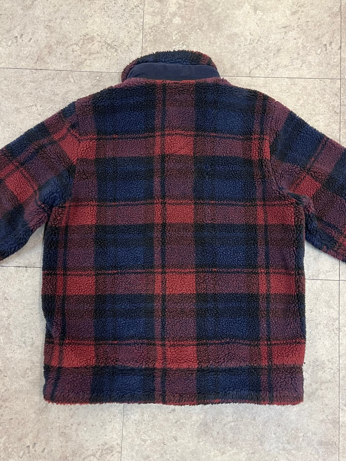 에디바우어 체크 플리스 자켓 레드 L #csz3571 상품이미지9