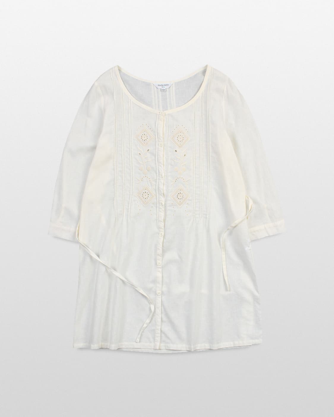 MARIE CLAIRE BIS Embroidery Pin-tuck Cot 상품이미지1