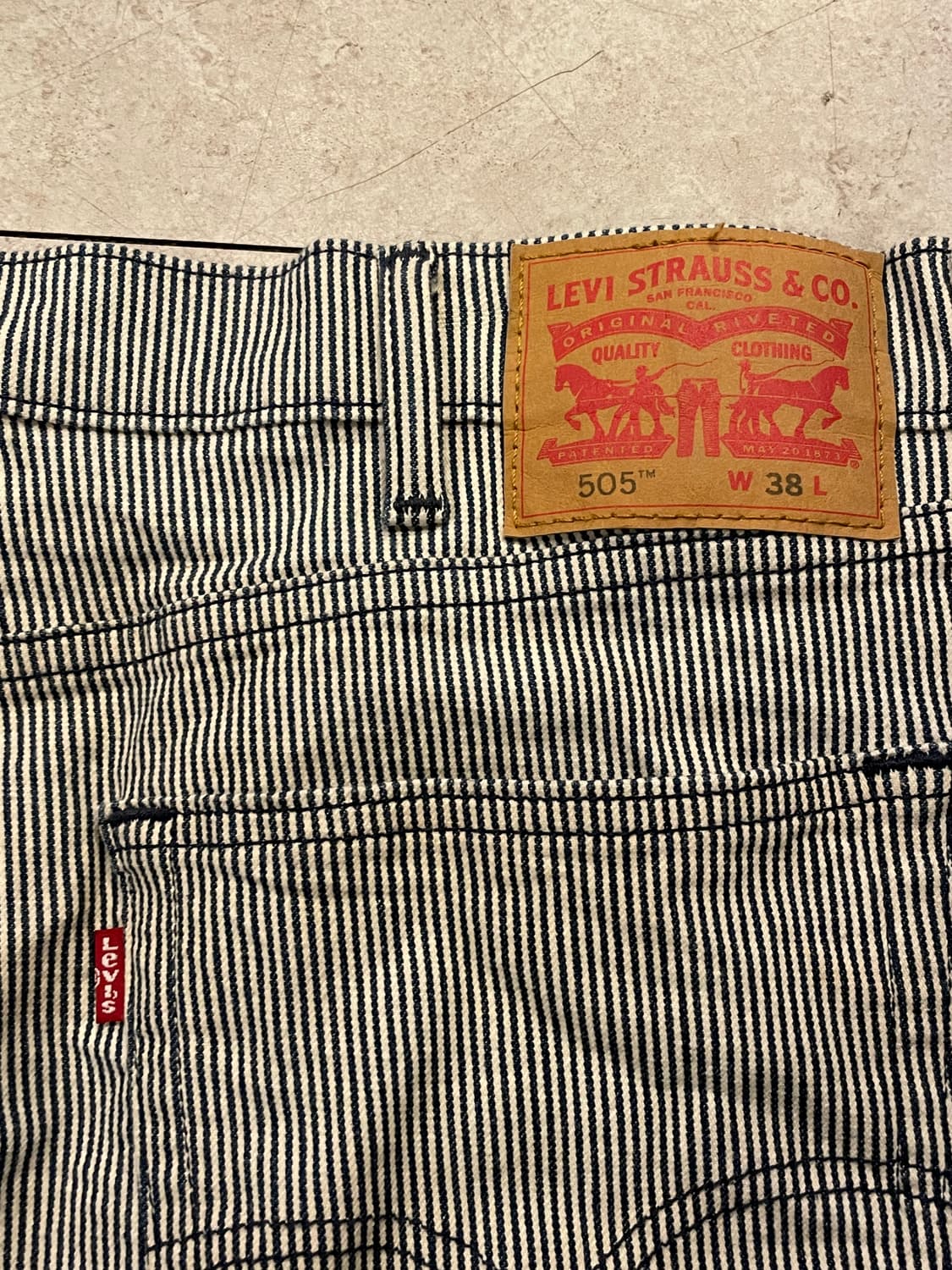 리바이스505 스트라이프 반바지 상품이미지4