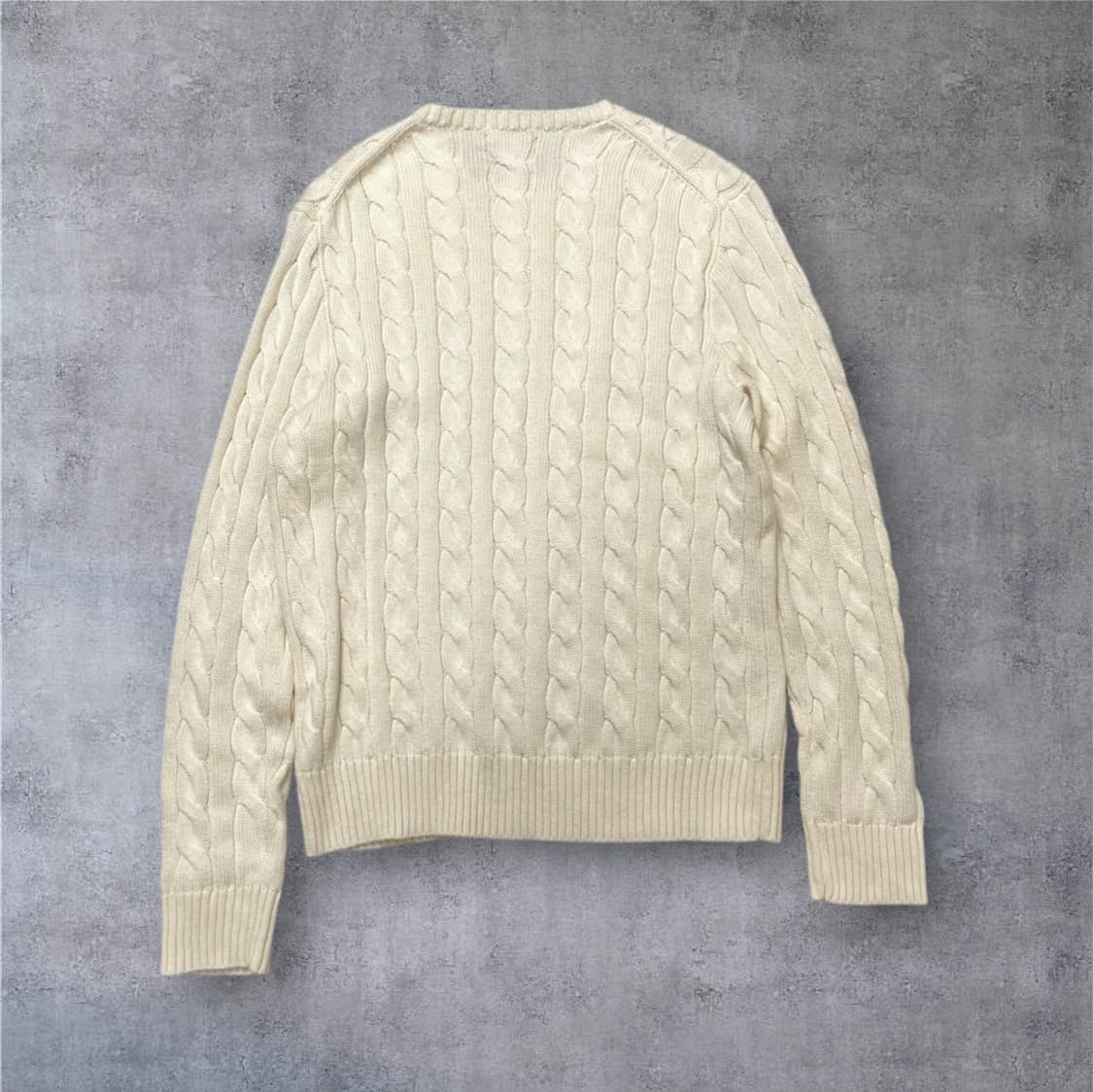 폴로 랄프로렌 아이보리 케이블 코튼 니트 M 상품이미지5