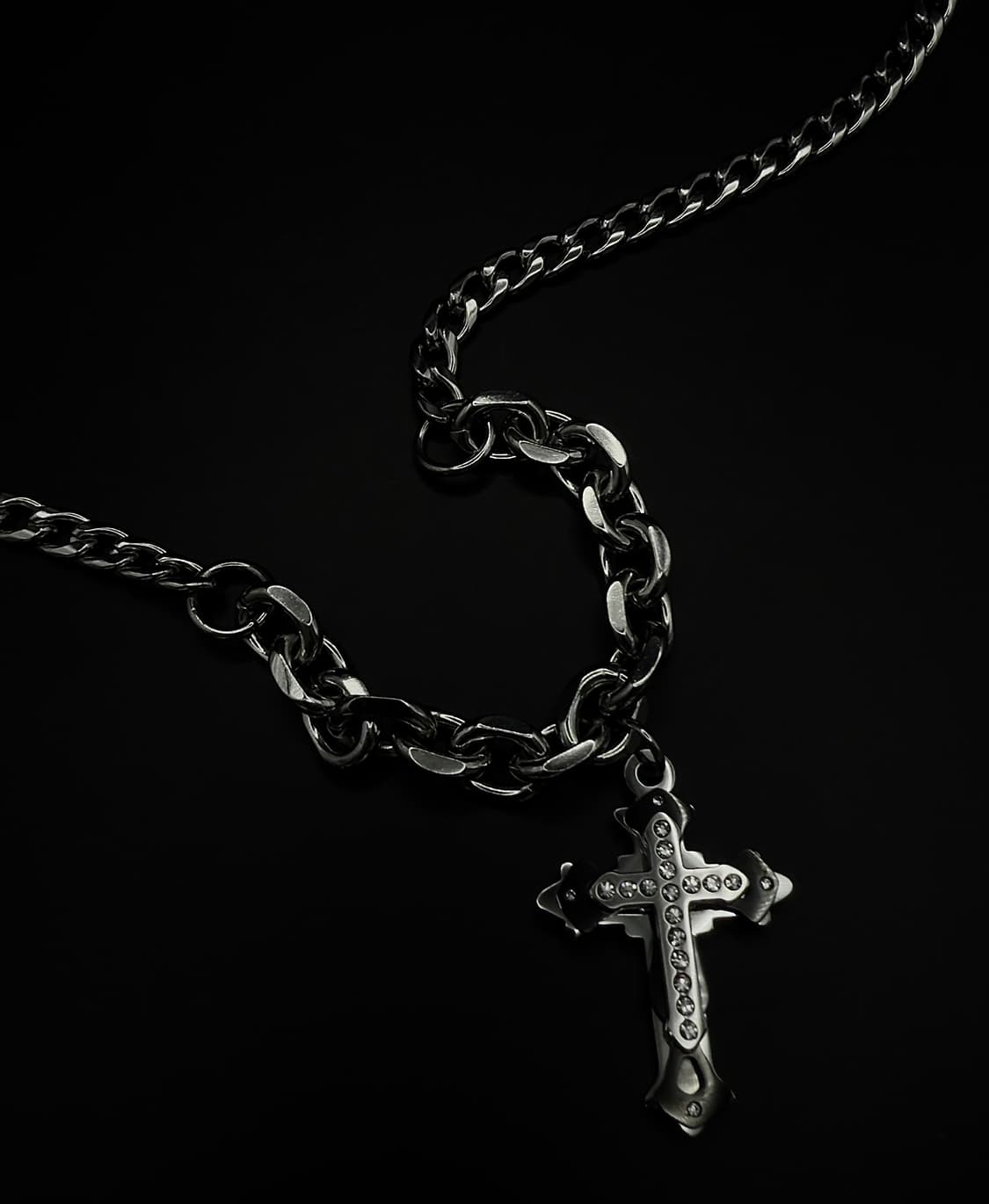 Steel the cross necklace 상품이미지5