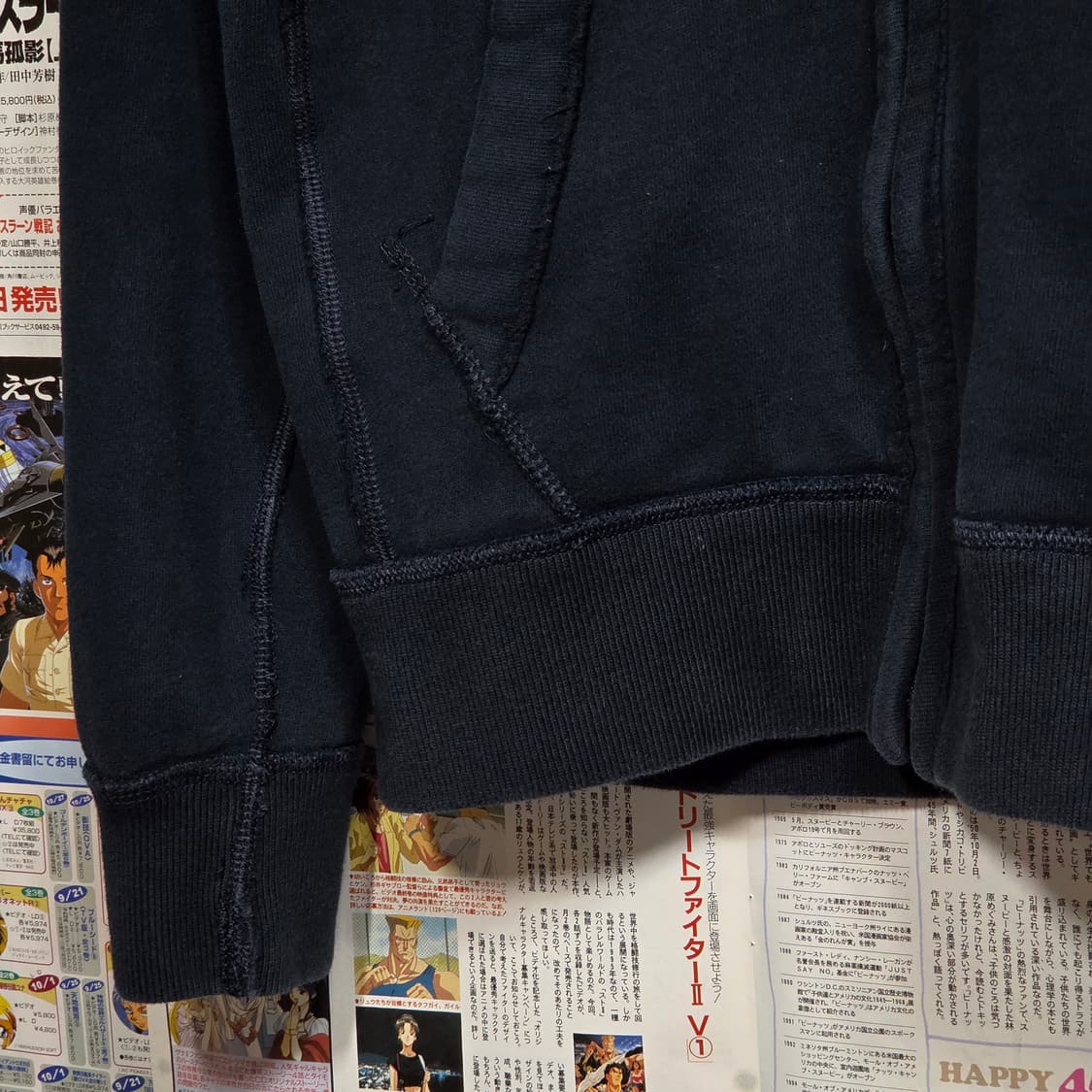 아베크롬비 다크 네이비 기모 후드집업 상품이미지5