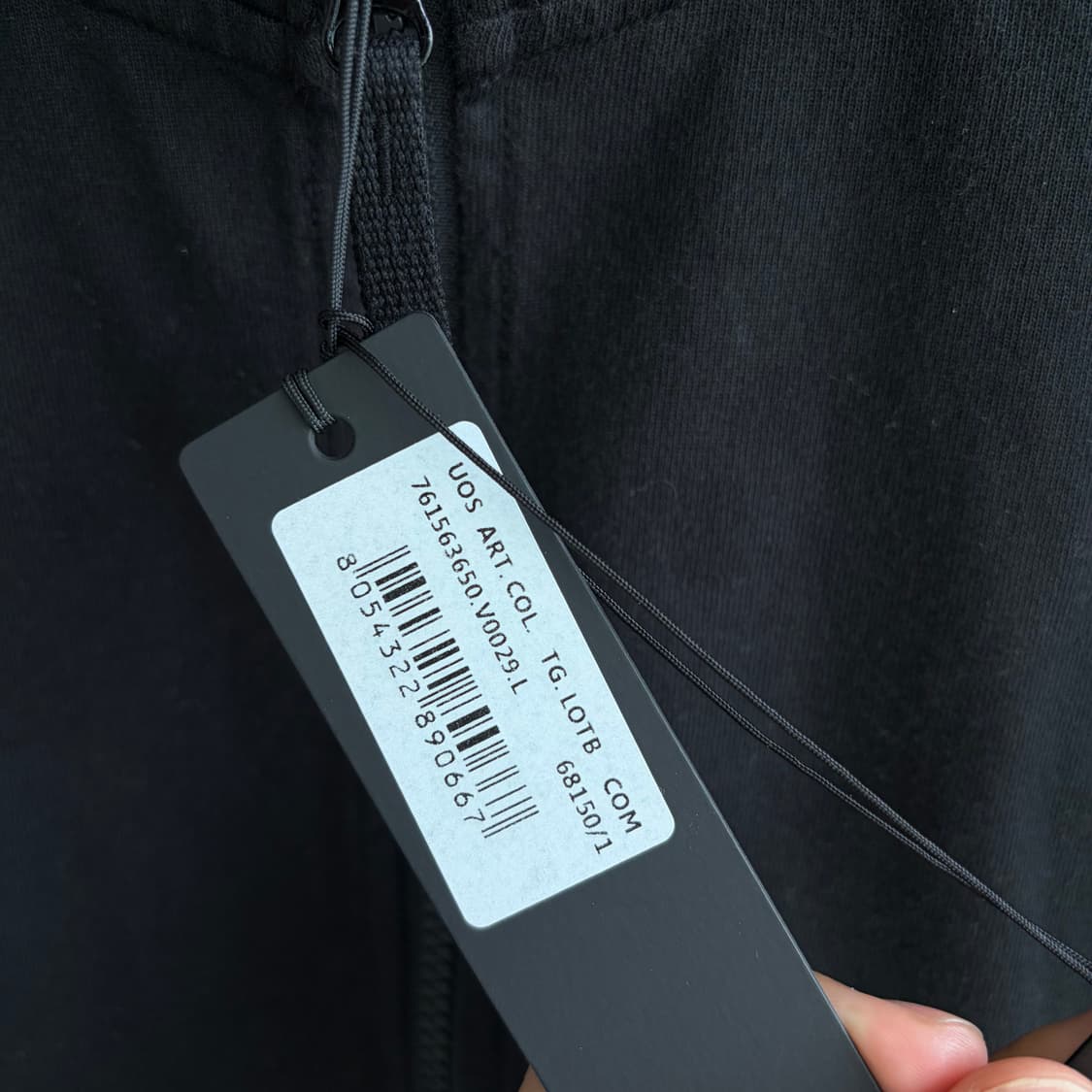 새상품(L)스톤아일랜드 헤비 코튼 저지 가먼트 다이드 후드집업 블랙 상품이미지4