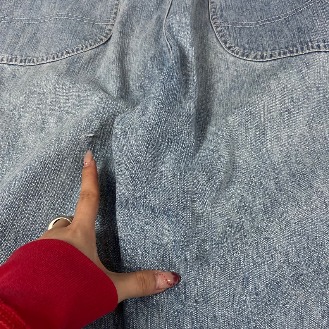 (32) 랭글러 연청 데님 롱 멜빵 팬츠 상품이미지8