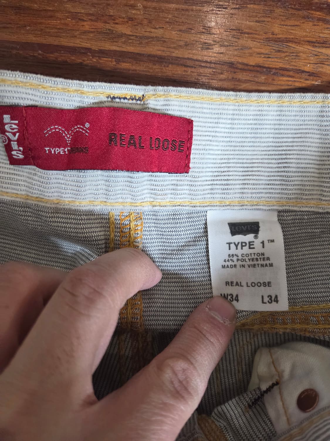 리바이스 빈티지 리얼루즈 타입원 코듀로이 팬츠 34 상품이미지5