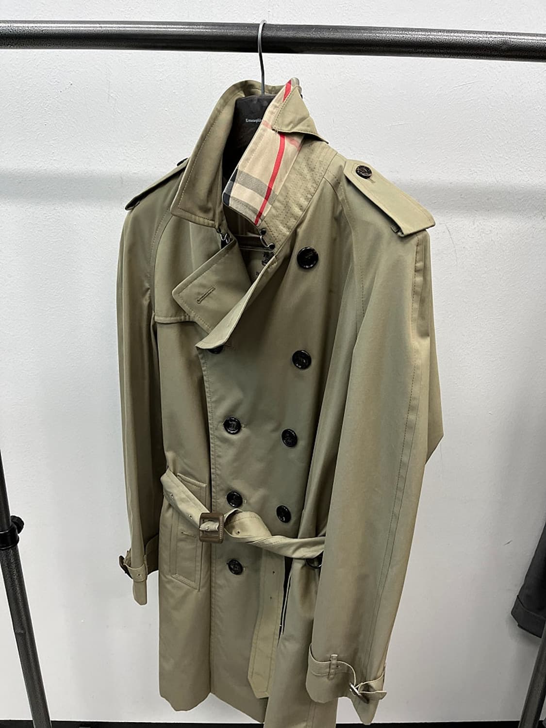 105-110) 버버리 올리브그린 개버딘 트렌치코트  상품이미지2