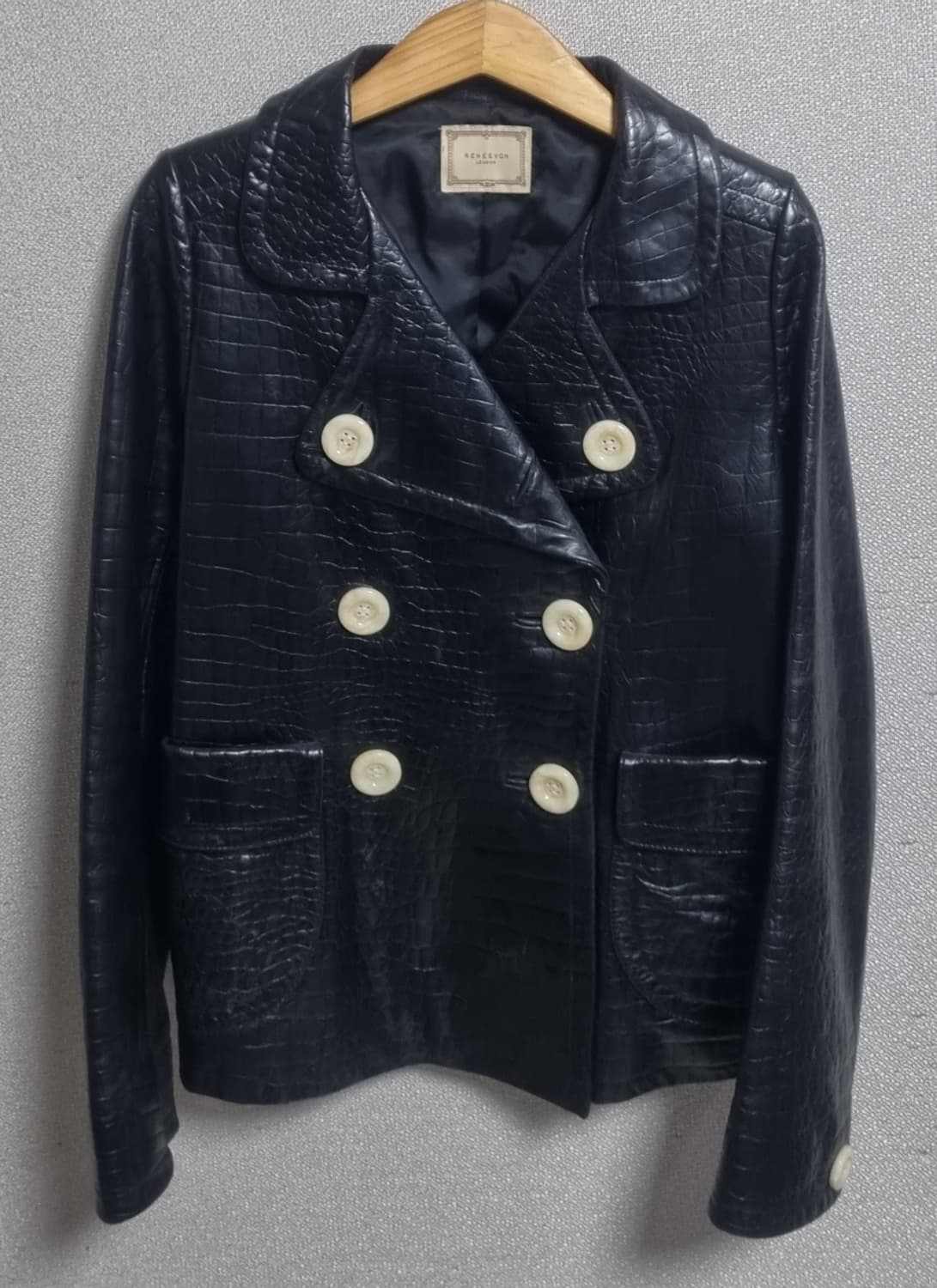 XS (44) 레니본 블랙 양가죽 자켓 상품이미지1