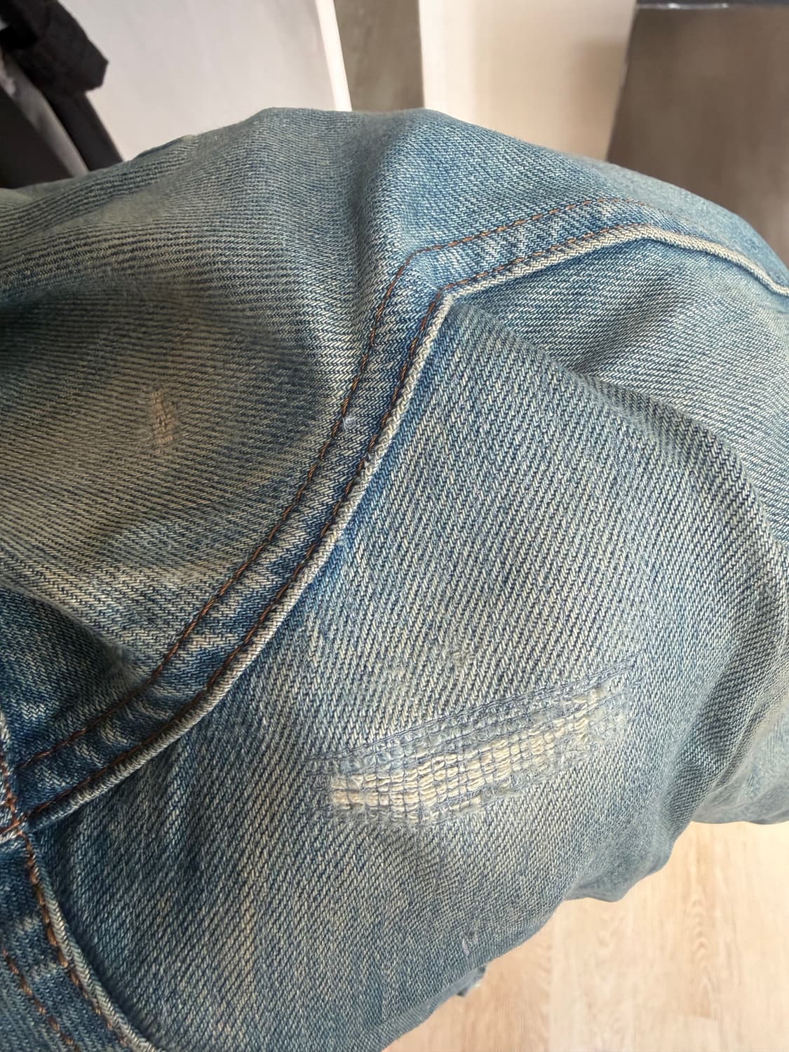 구찌 밑단 웹 디테일 데님 청바지 33사이즈 30인치 상품이미지6