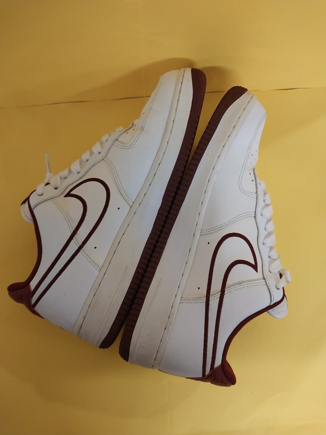 남성 나이키 에어포스1 07 레더 팀 레드 운동화 (255) 상품이미지7