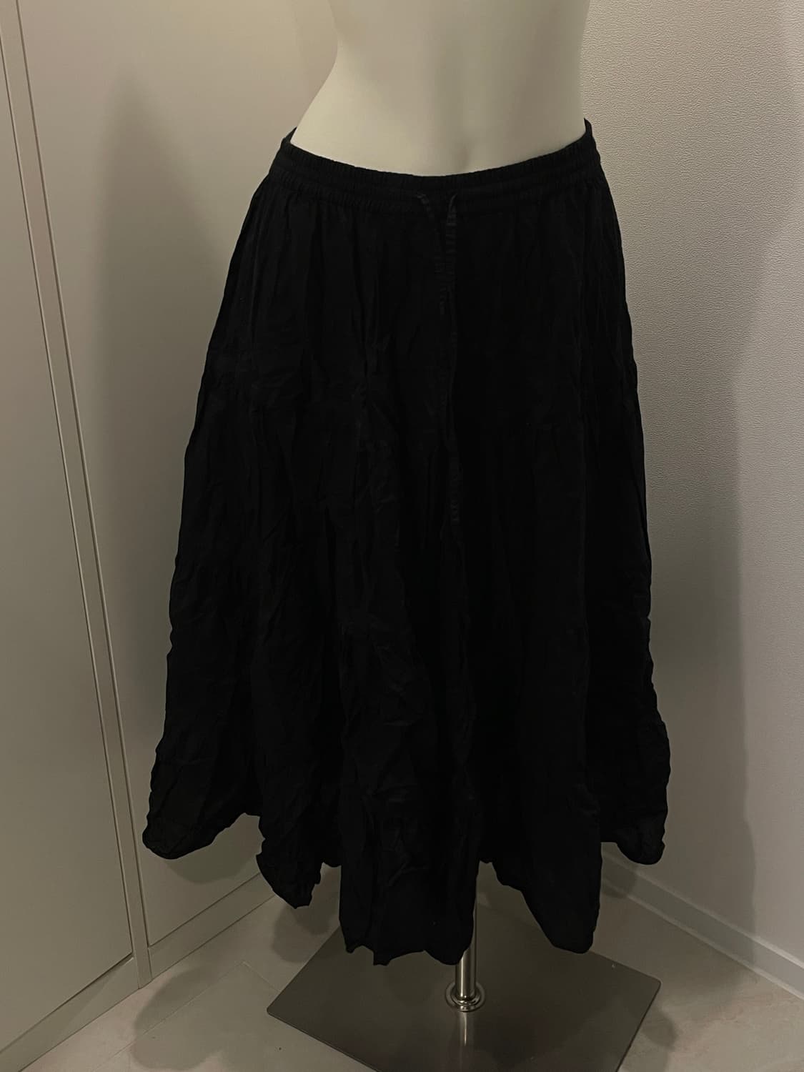 검정색 블랙 롱 스커트 빈티지 상품이미지1