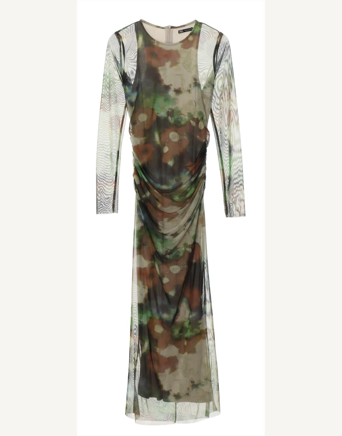 ZARA 메쉬 프린트 롱원피스 상품이미지5