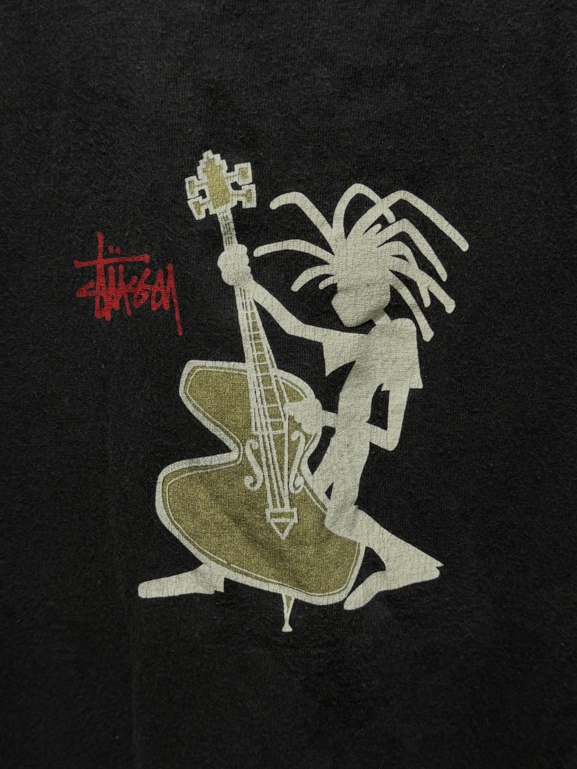 Stussy USA 90s 재즈맨 반팔티 블랙[L] 상품이미지4