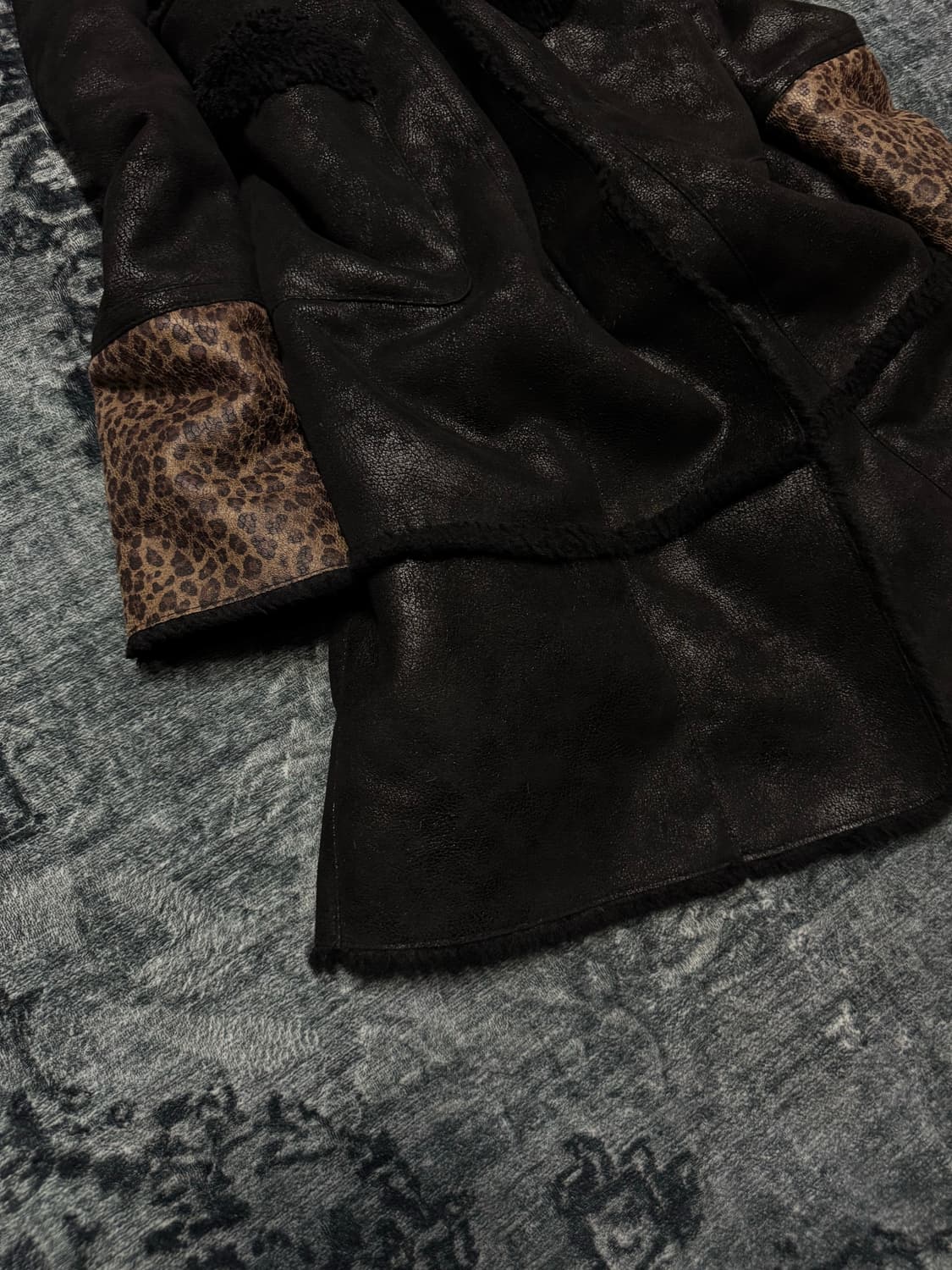 Egoist trimming fur hood mouton jacket  상품이미지4