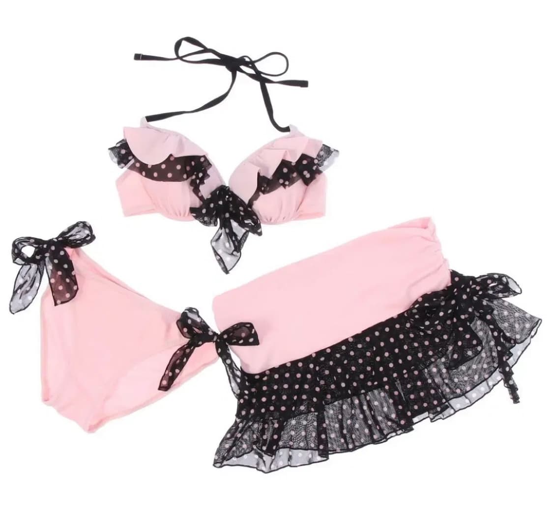 갸루 도트 비키니 상품이미지1