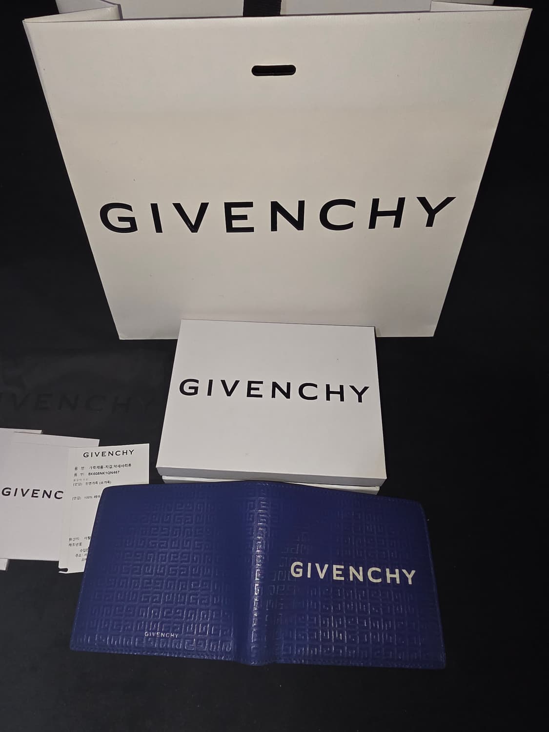 지방시 남성 반지갑 블루 상품이미지2