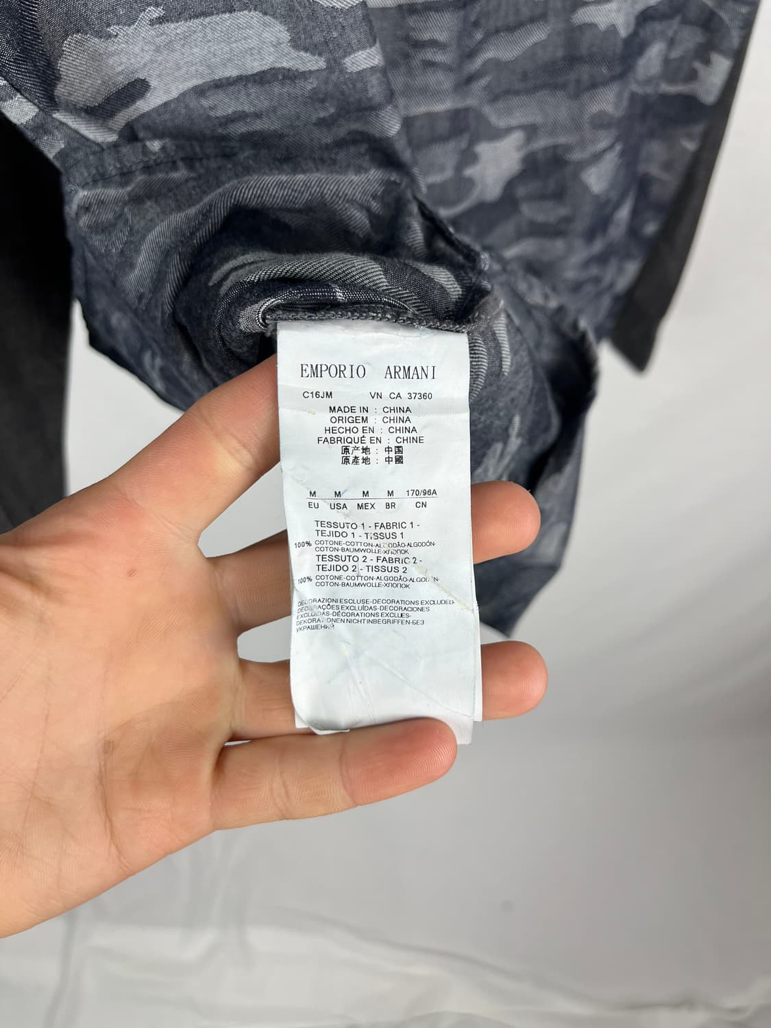 ARMANI JEANS 카모패턴 셔츠  상품이미지6