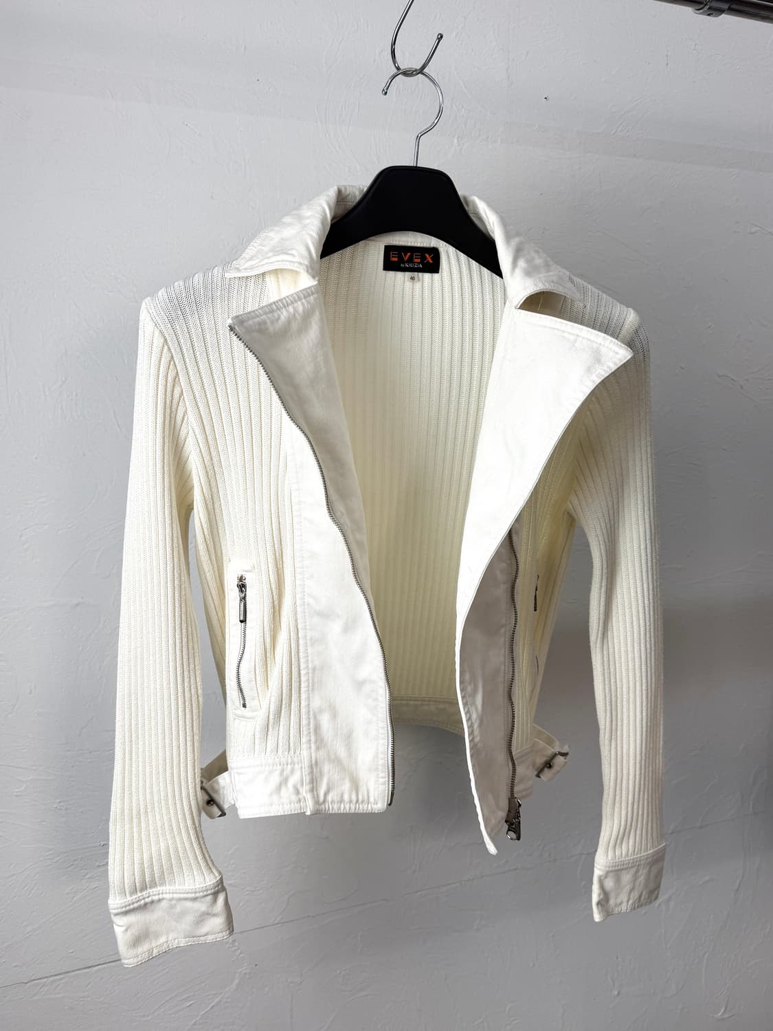 Evex 비대칭 투웨이 니트 자켓 상품이미지3